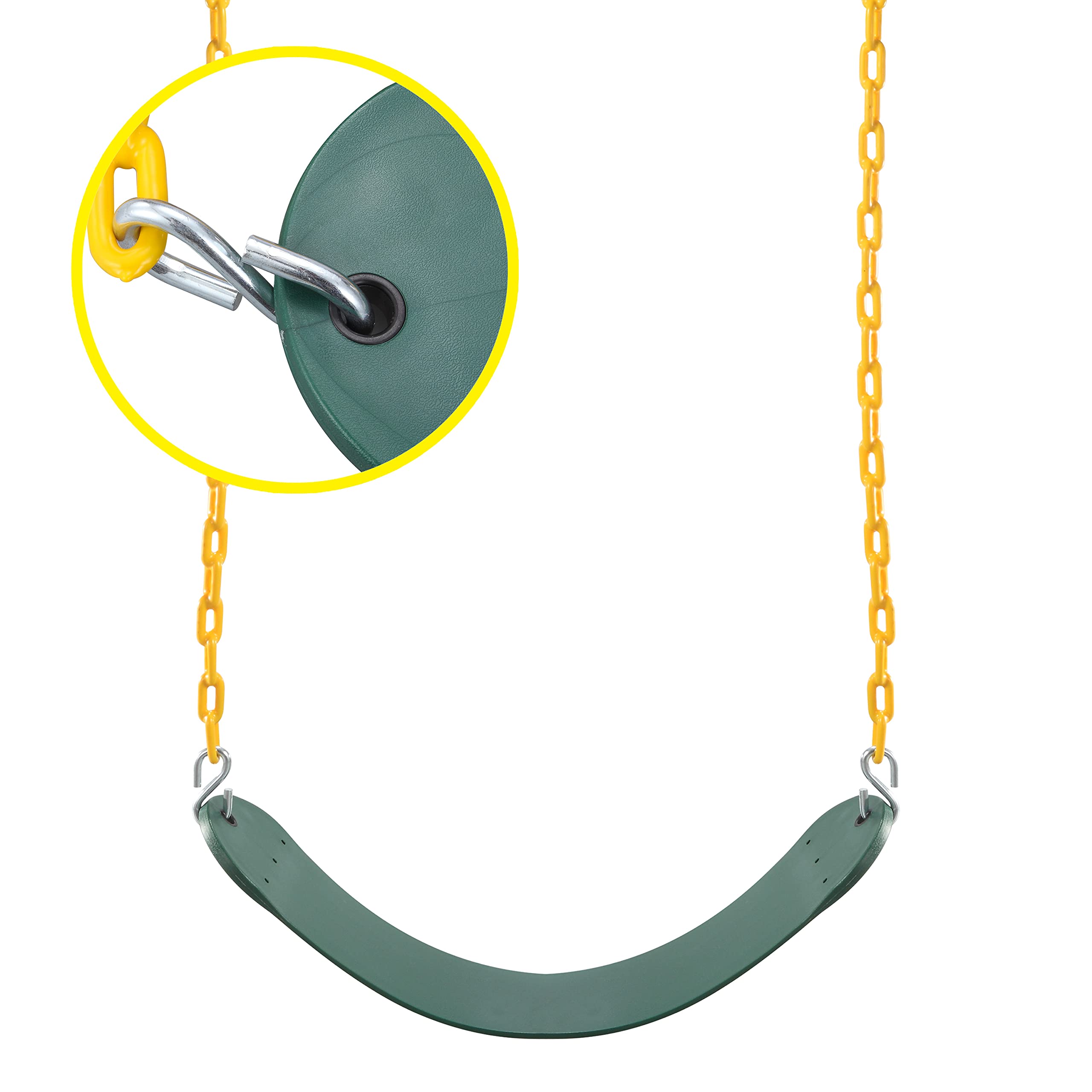 TURFEE - Green Swing Seat with 66in Chain - Image 2