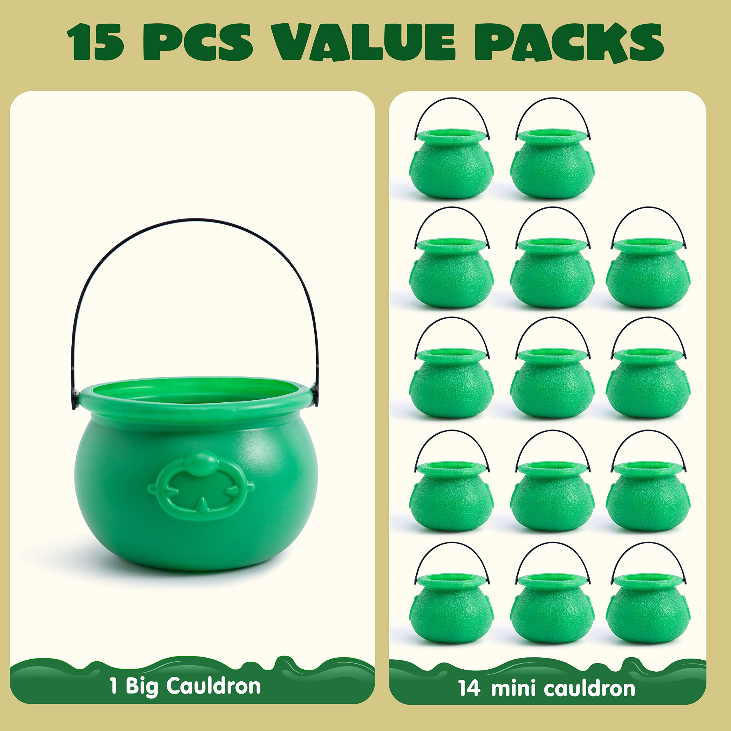 St Patricks Day Cauldron Kettles(1+14) - Image 2
