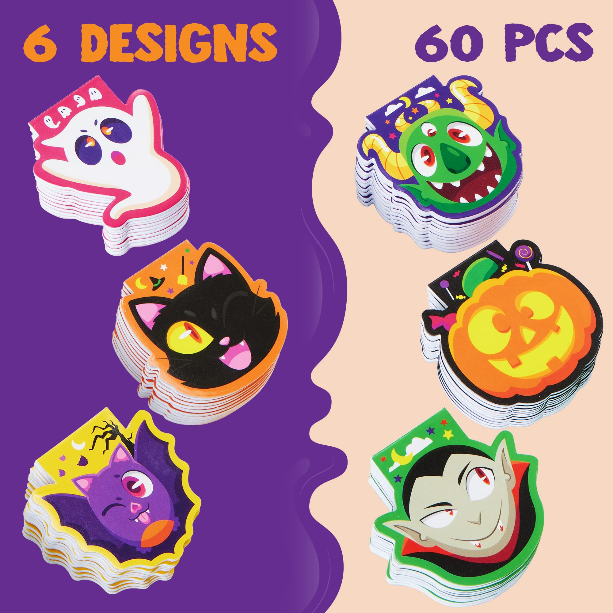 Halloween Spooky Characters Mini Notepad Set 60 Pack - Image 3