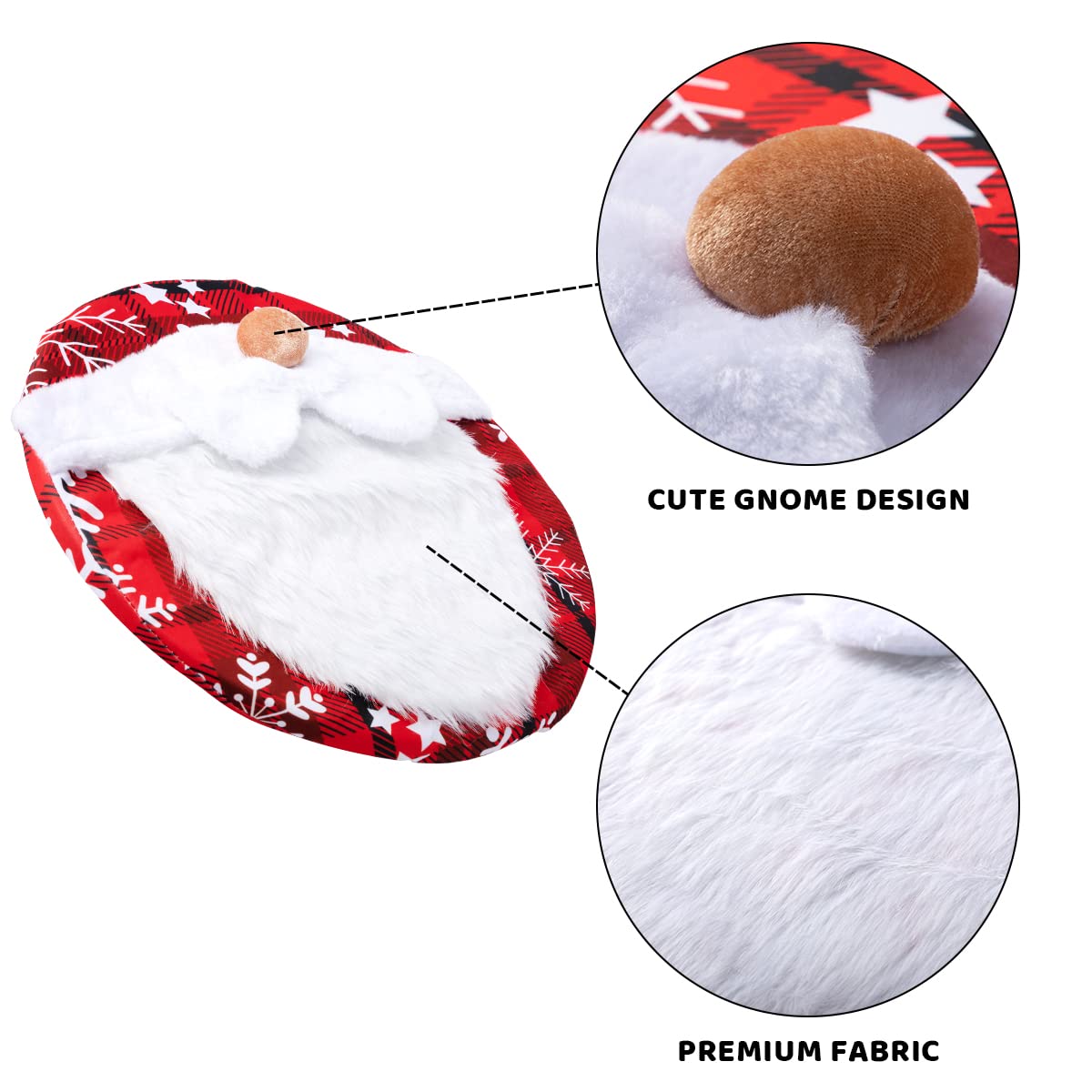 5Pcs Christmas Gnome Toilet Seat Cover - Image 2