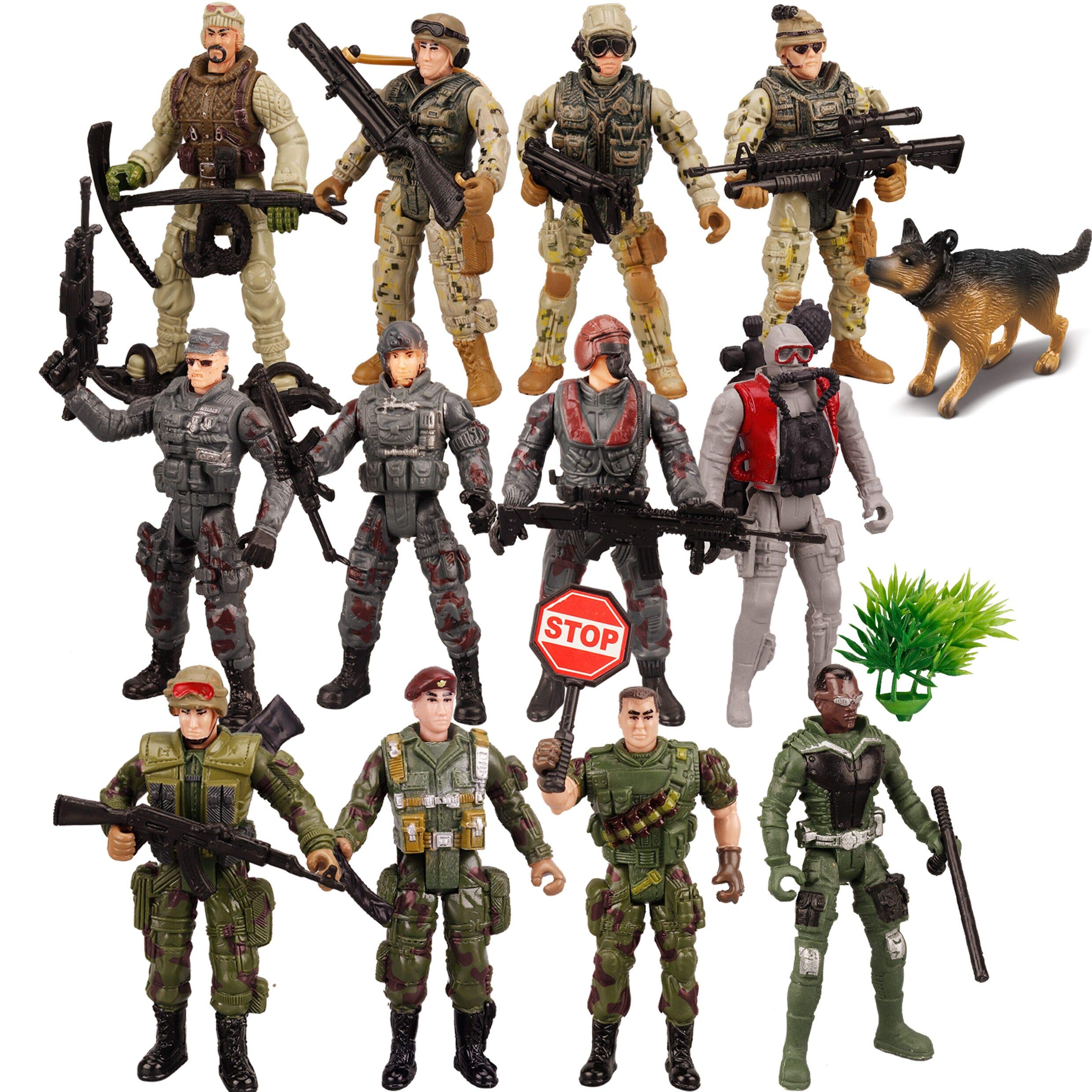 Military Toy Soldiers Playset, 16 Pcs - Image 2