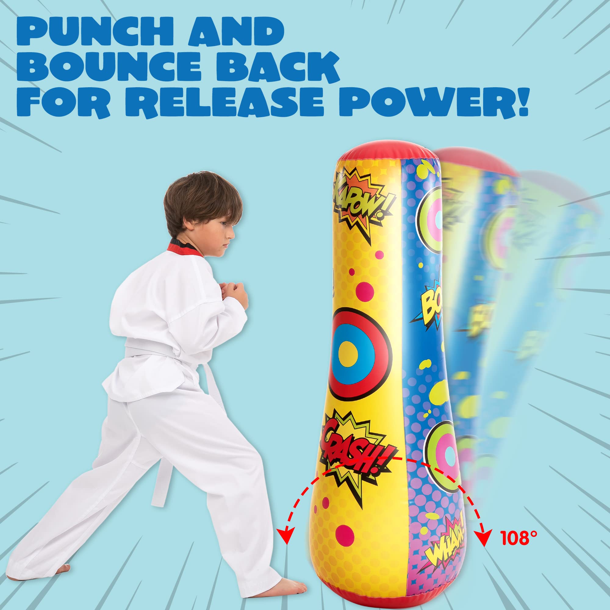 JOYIN Kids Punching Bag - Bounce Back, Burn Energy, Have Fun - Image 2