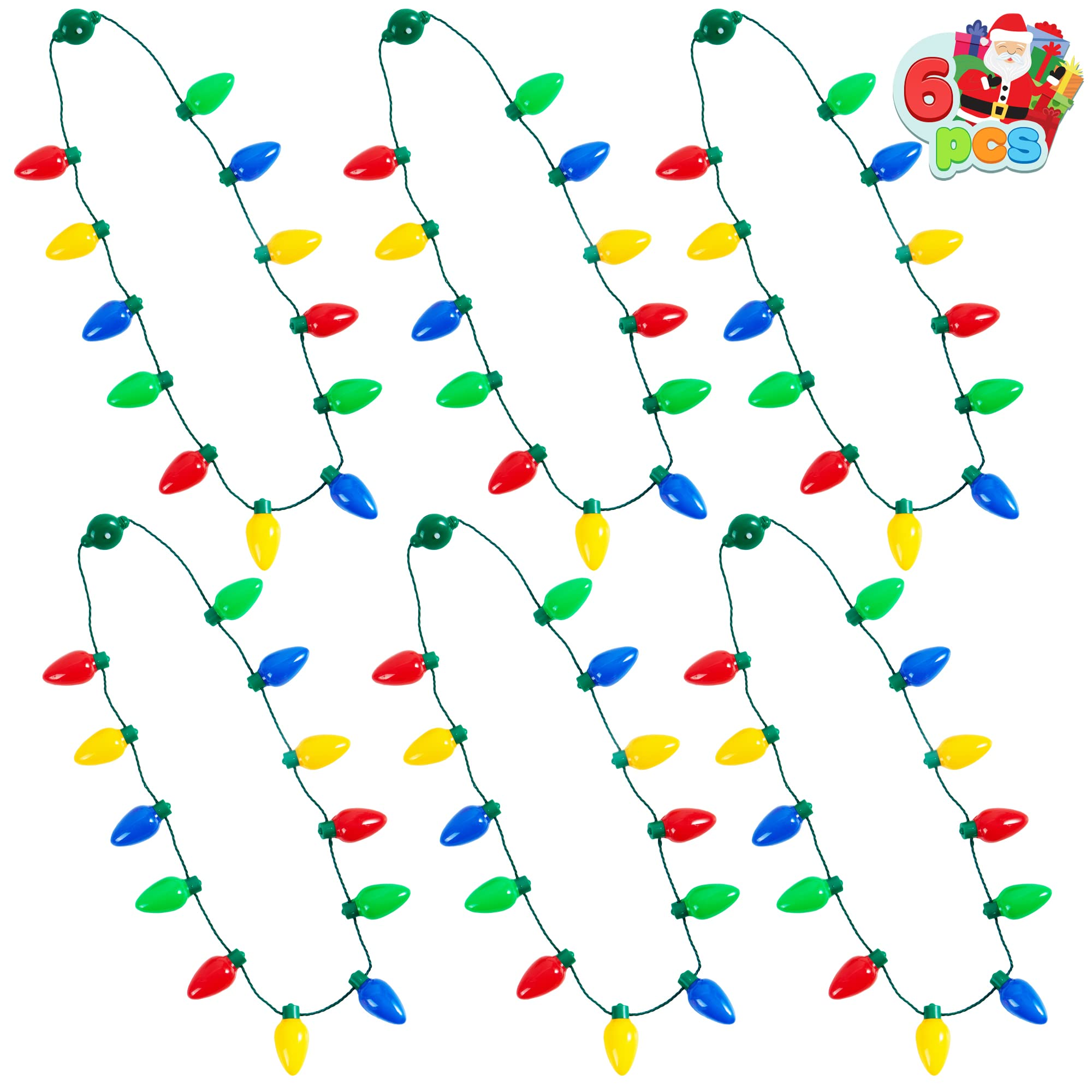 6 Pcs Christmas Nacklace 12 light bulbs - Image 3