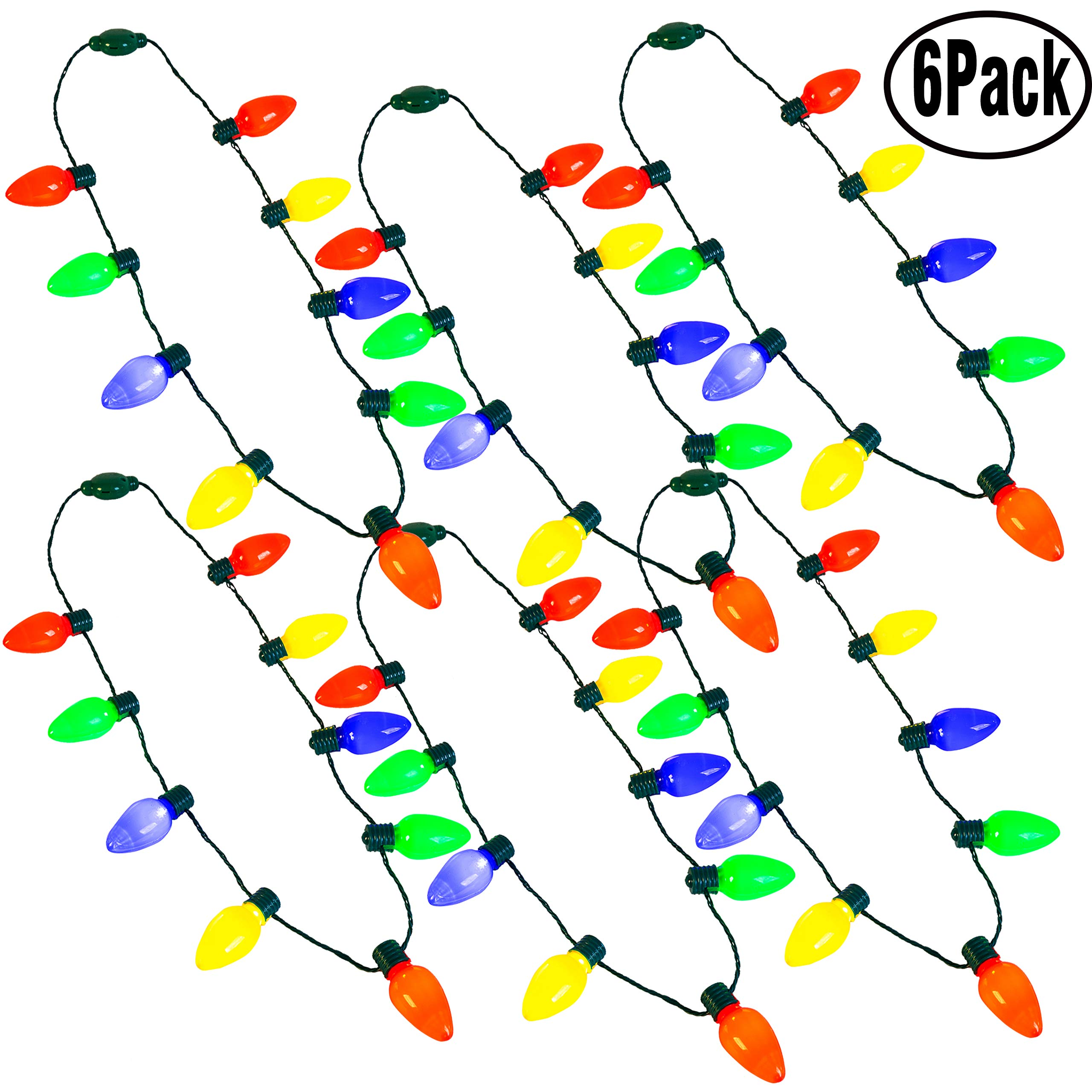 Christmas Led Light Up Bulb Necklace, 3 Pack - Image 2