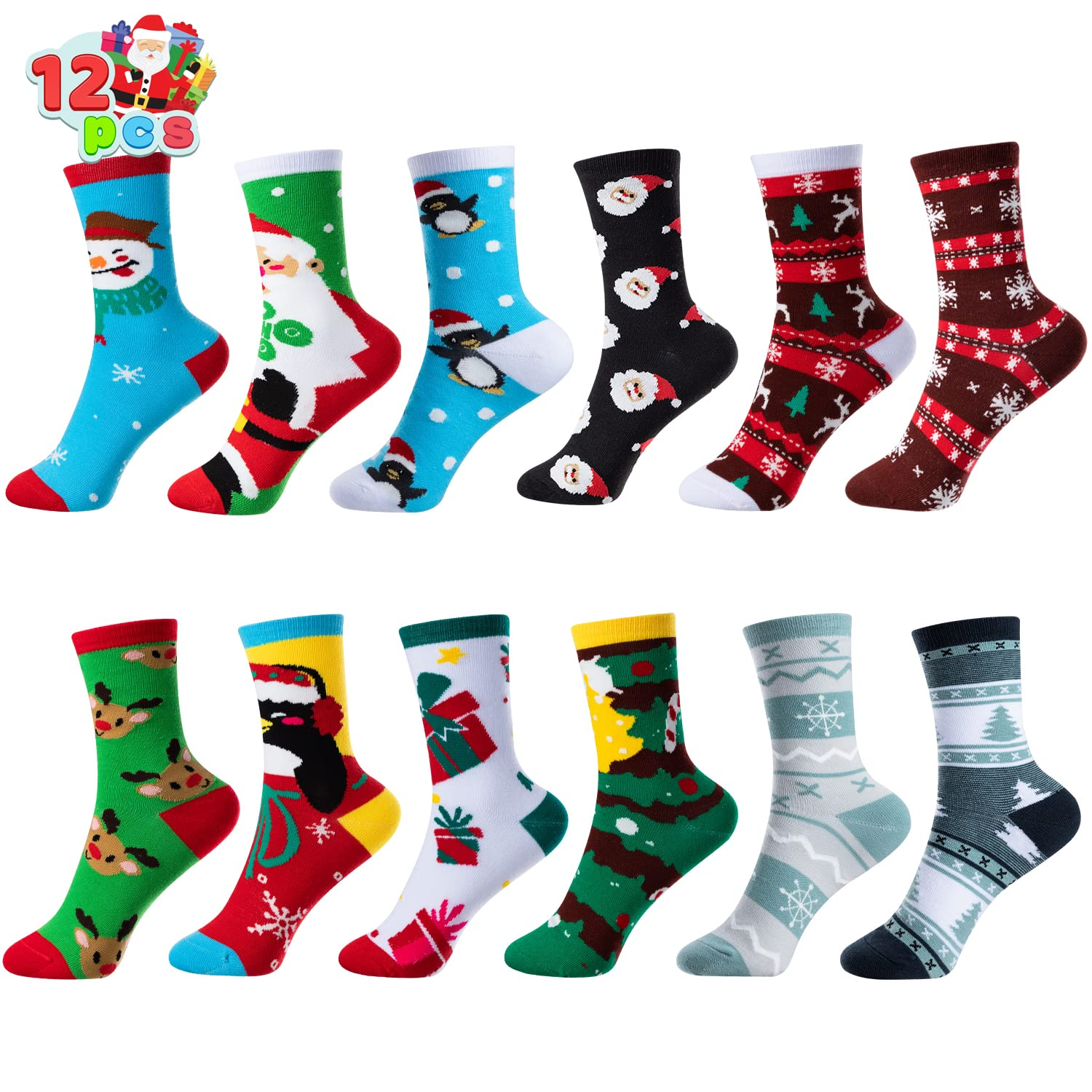 Holiday Warm Socks, 12 Pairs - Image 3