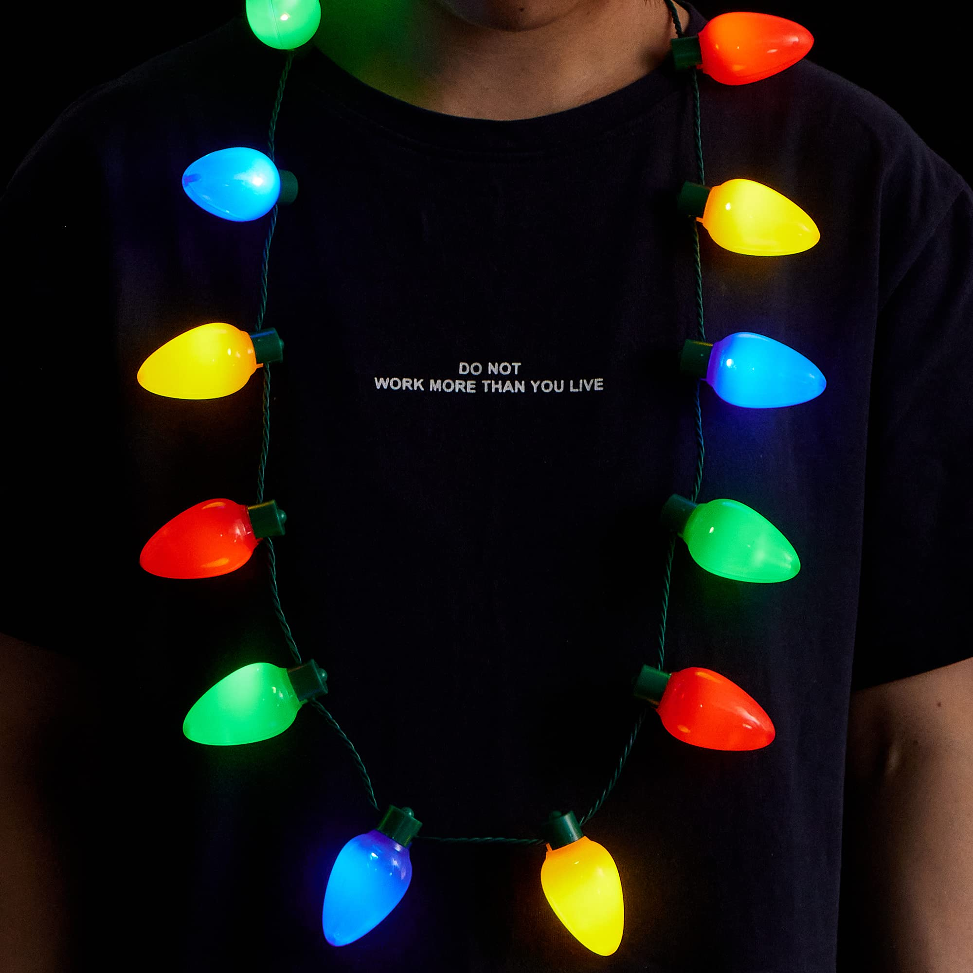 6 Pcs Christmas Nacklace 12 light bulbs - Image 4