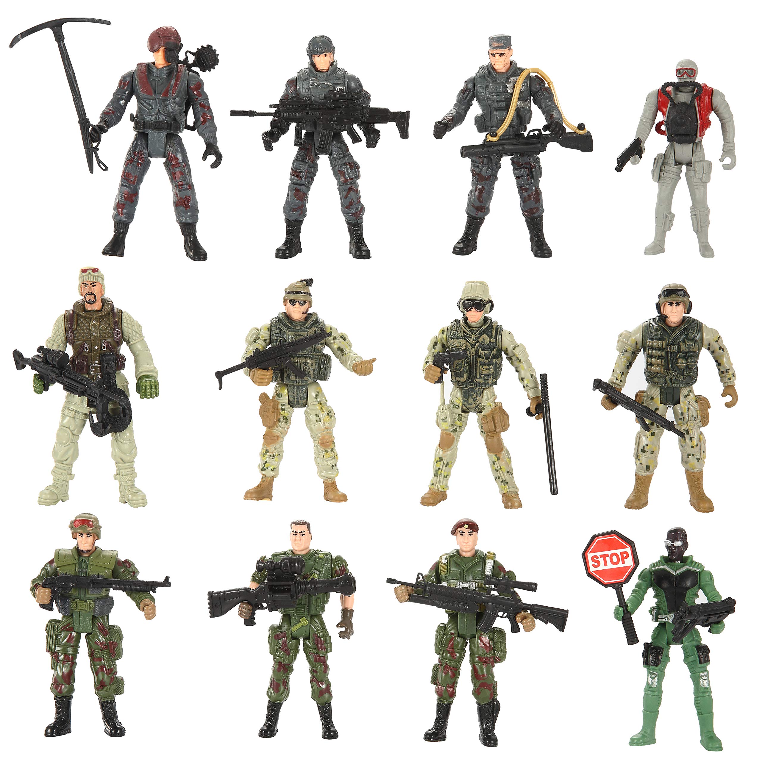 Military Toy Soldiers Playset, 16 Pcs - Image 3
