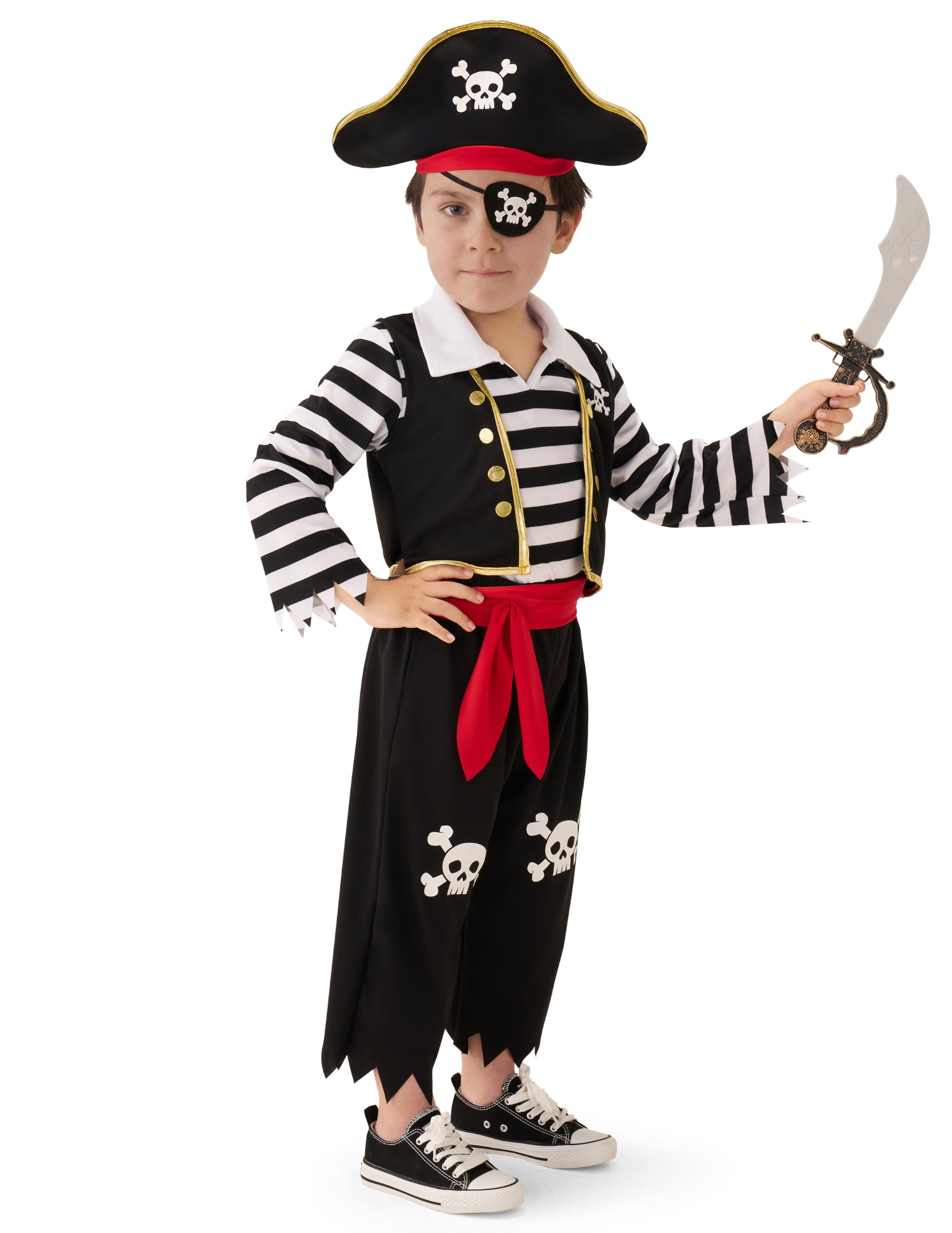 Boys Pirate Costume Stripe-Child - Image 3
