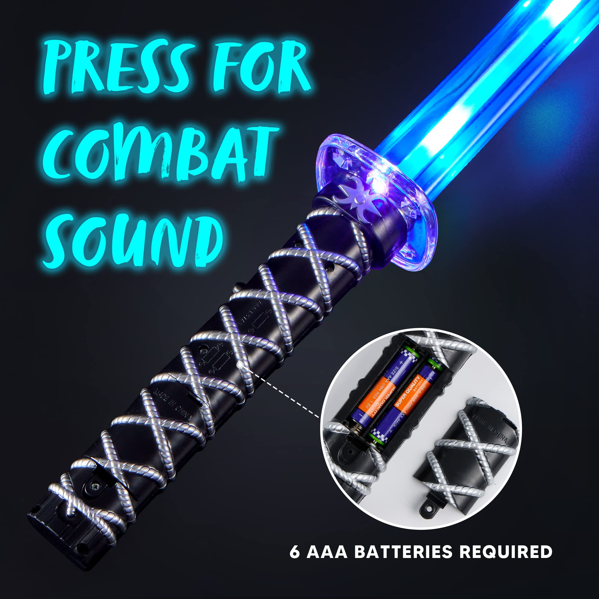 JOYIN - Ninja Led Pretend Play Swords, 2 Pcs - Image 3