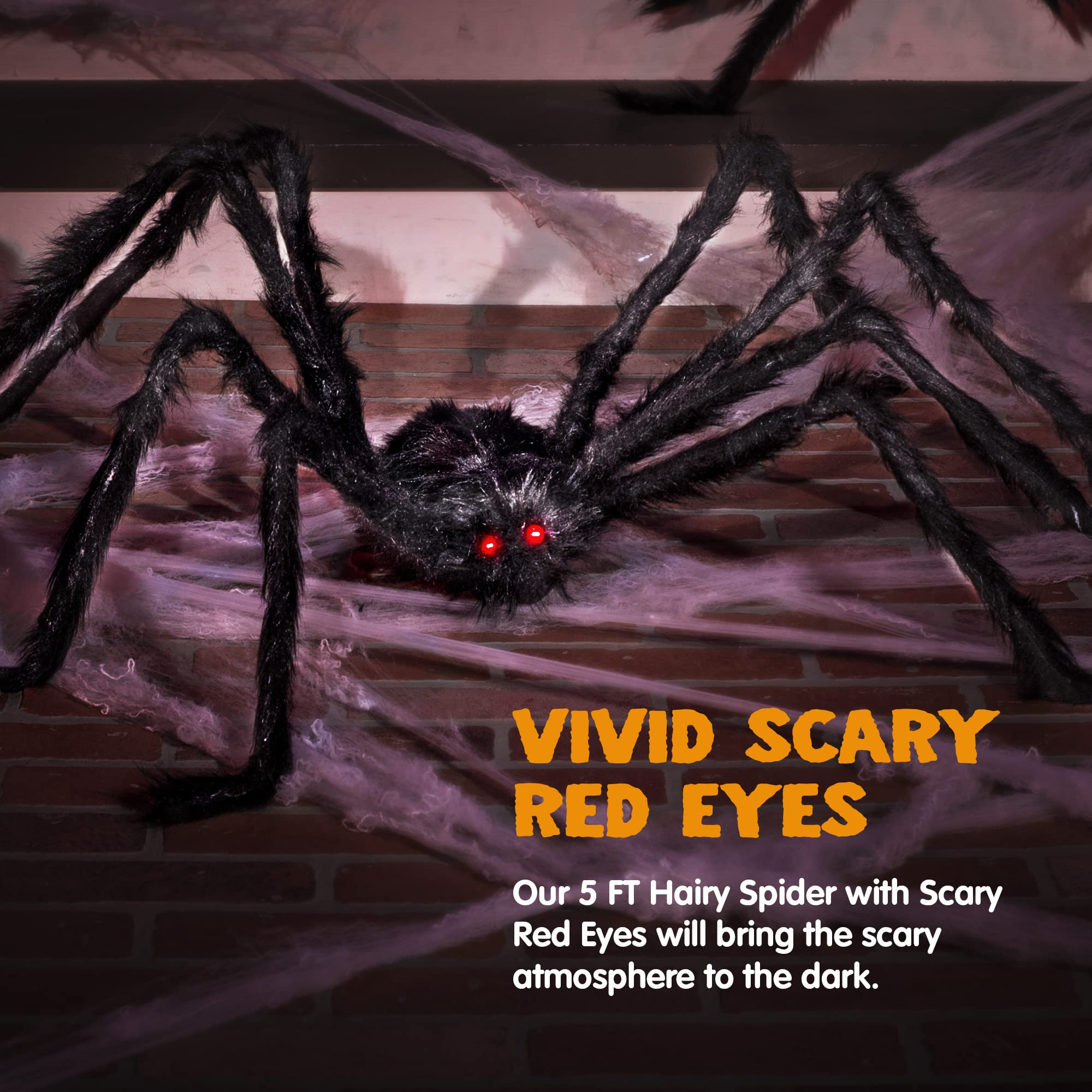 Huge 5-feet Black Hairy Spider - Image 3