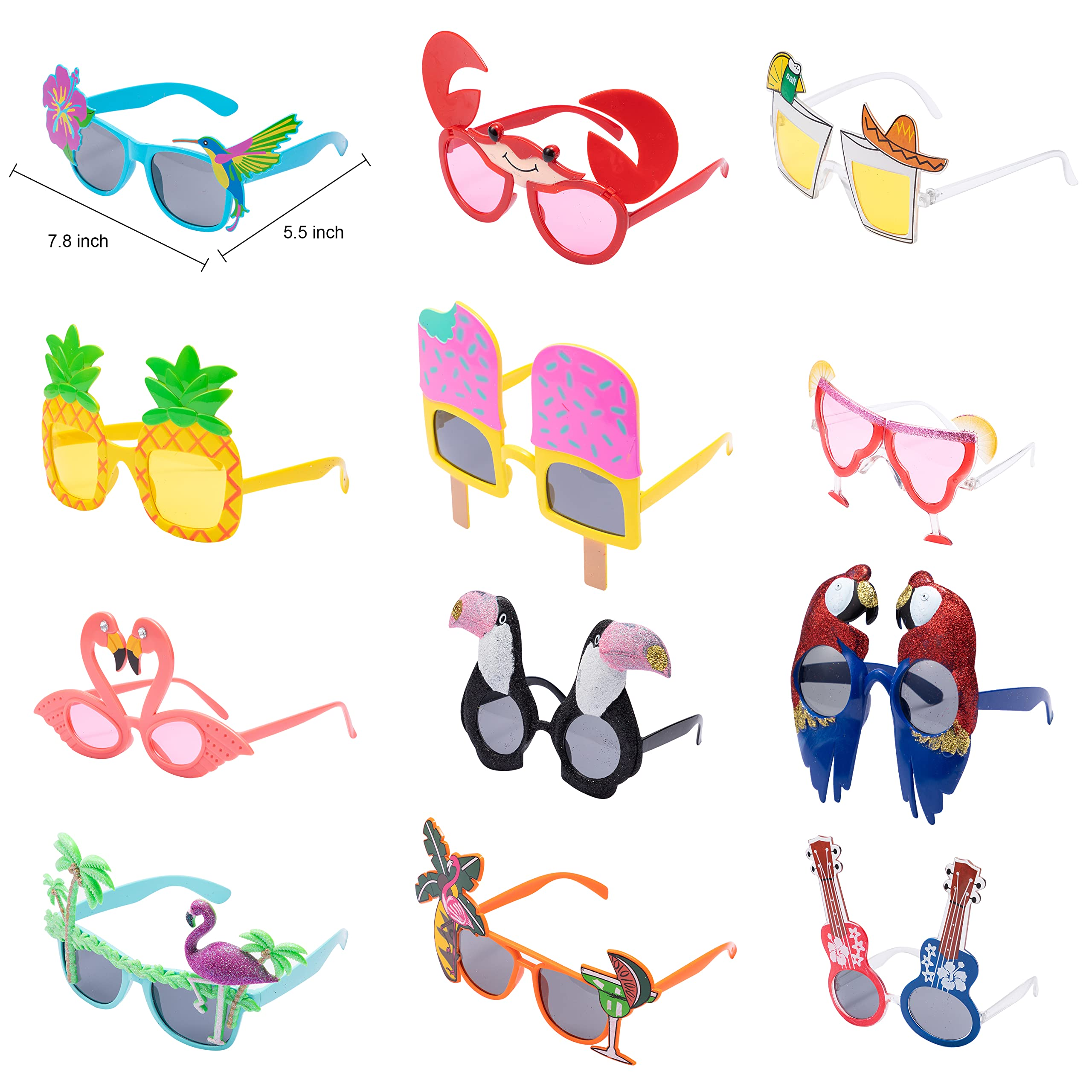 Luau Leis with Eye Glasses, 24 pcs - Image 4