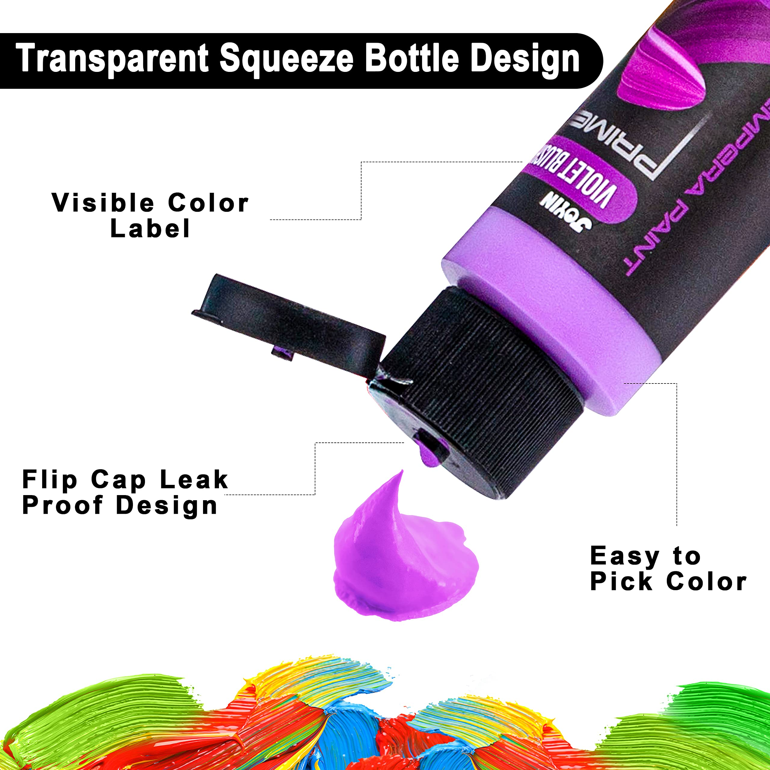 Washable Kids Tempera Paint Set, 12 Pcs - Image 3