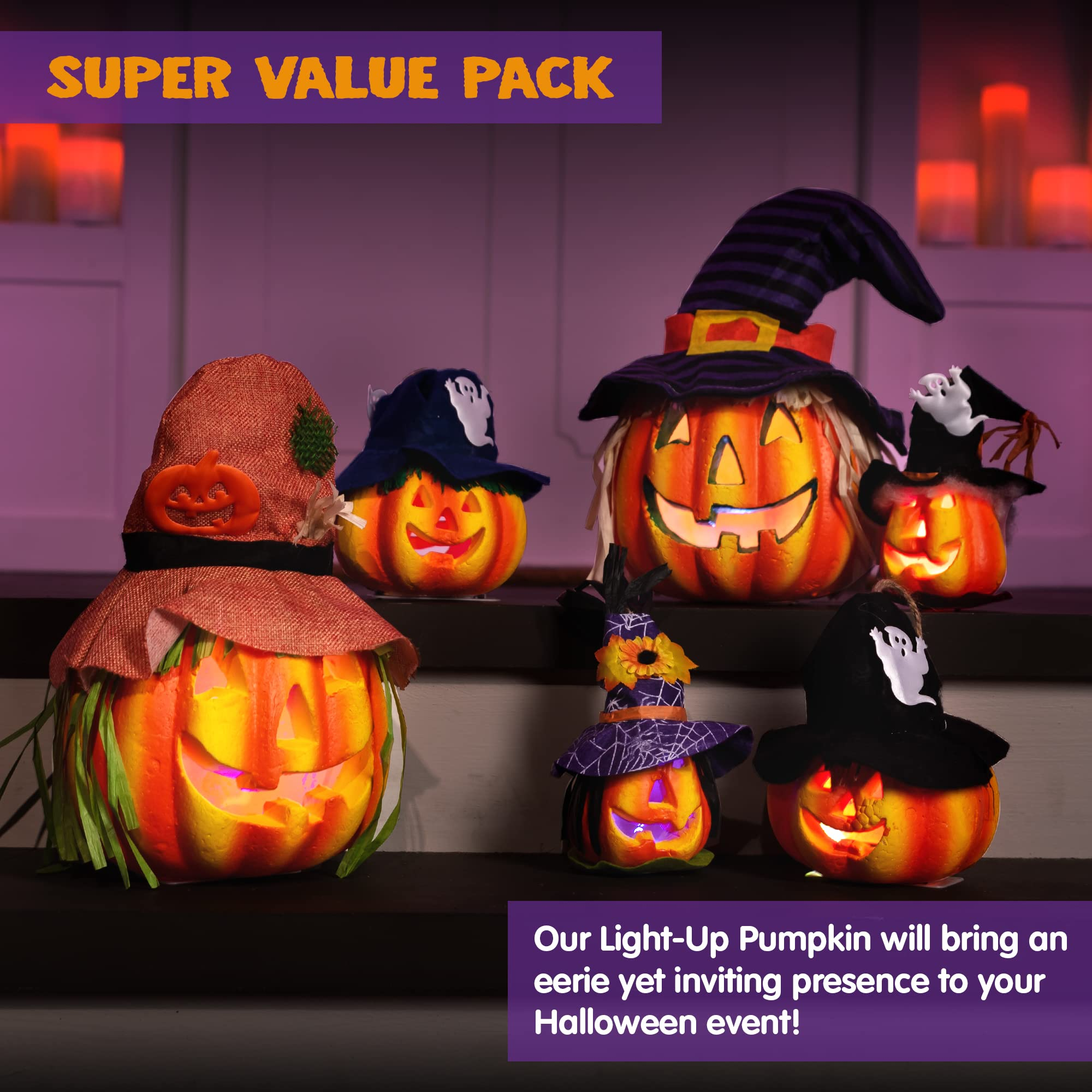 Halloween Jack-o-lantern - 6 Piece - Image 3