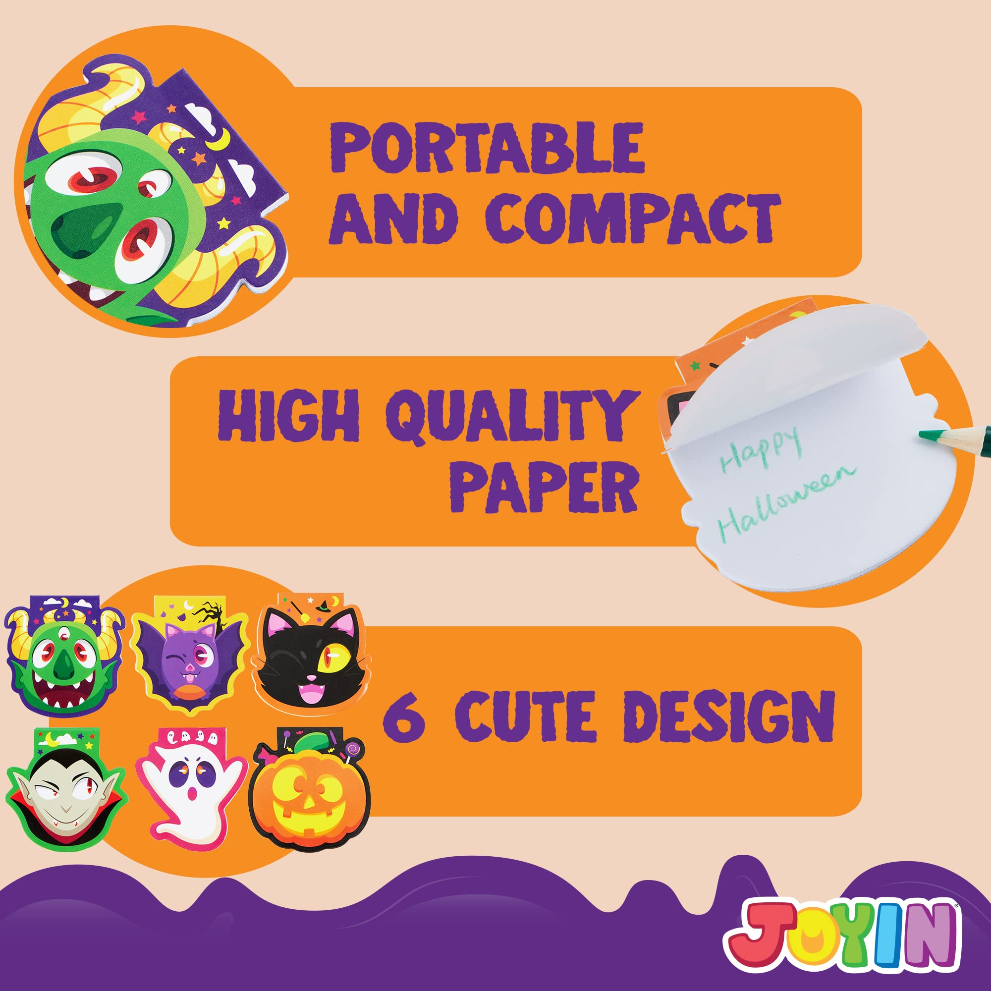 Halloween Spooky Characters Mini Notepad Set 60 Pack - Image 6