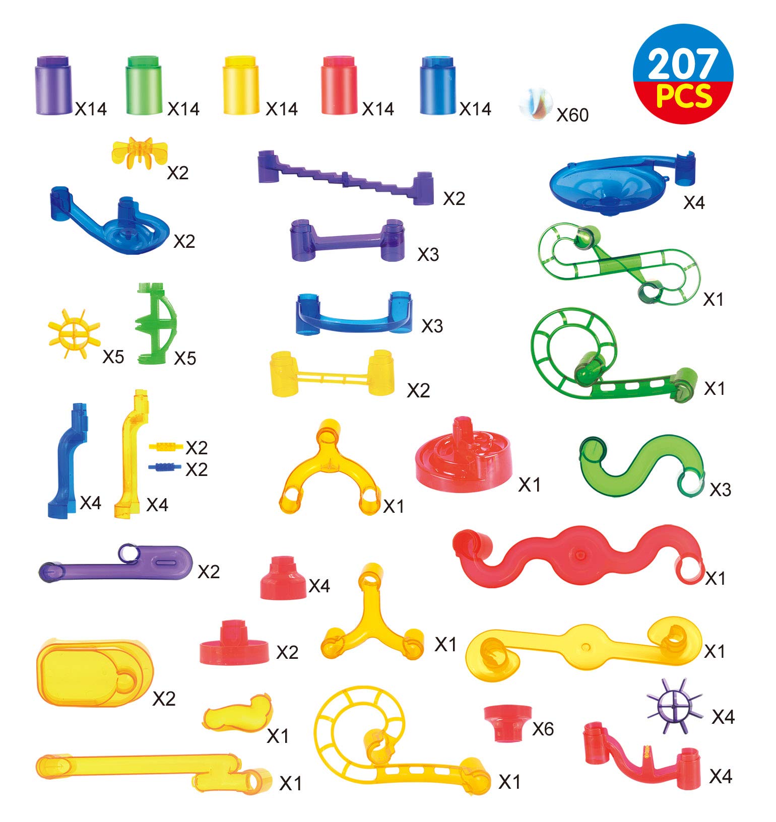 Marble Run Premium Toy Set (207 Pcs) - Image 3