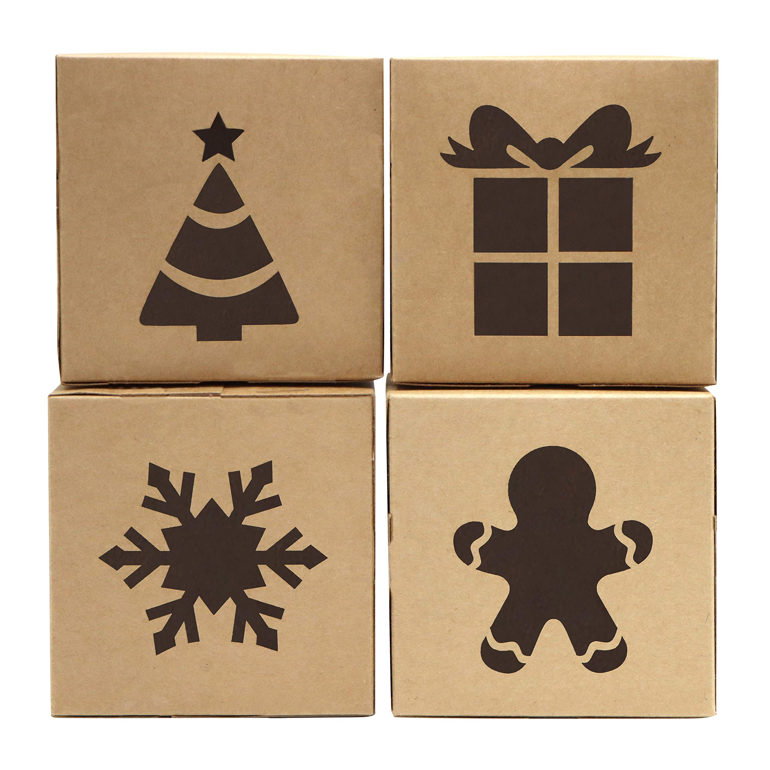 24 Kraft Cardboard Bakery Cookie Boxes - Image 4