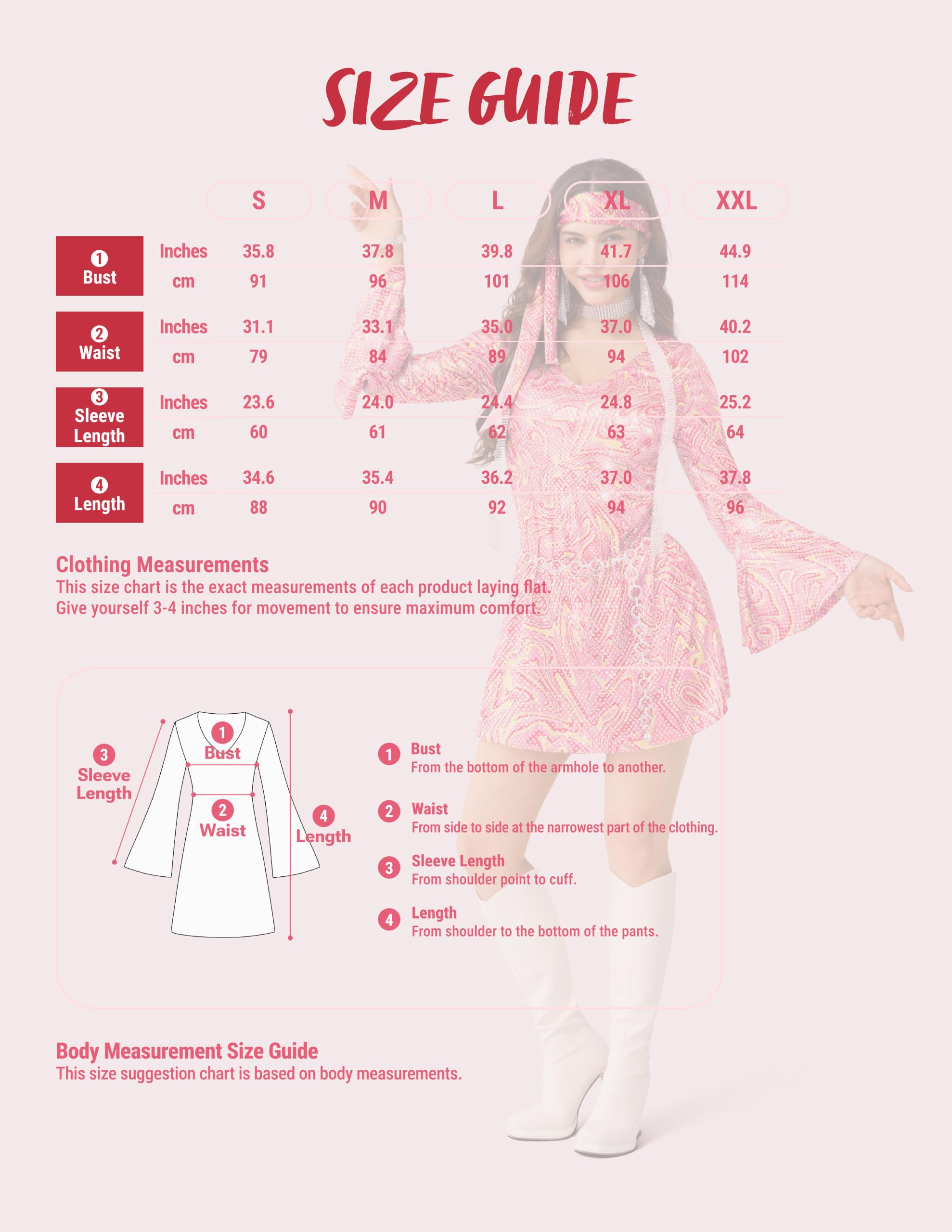 JOYIN 70s Disco Outfit for Women - Halloween Dress & Accessories Set - Image 5