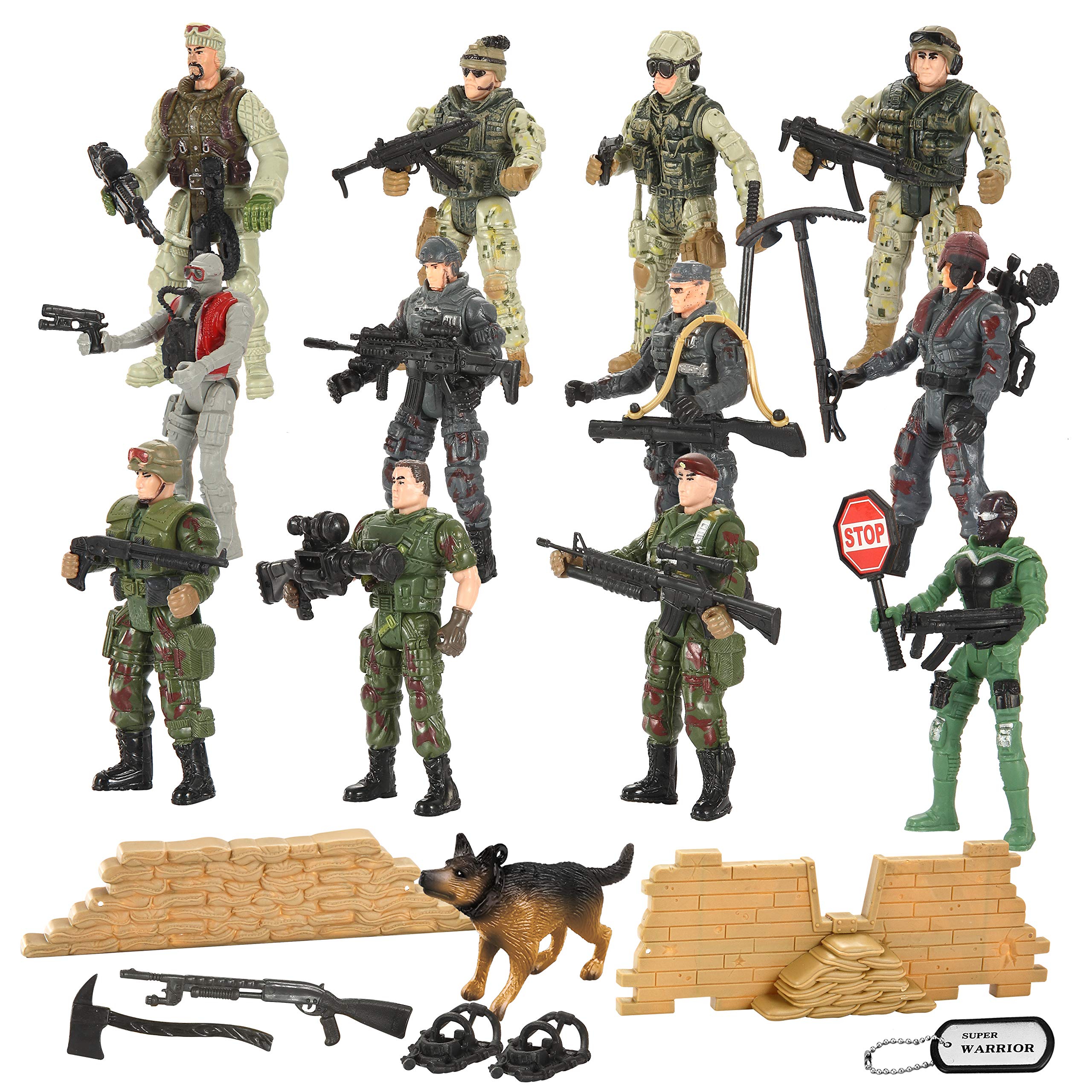 Military Toy Soldiers Playset, 16 Pcs - Image 4