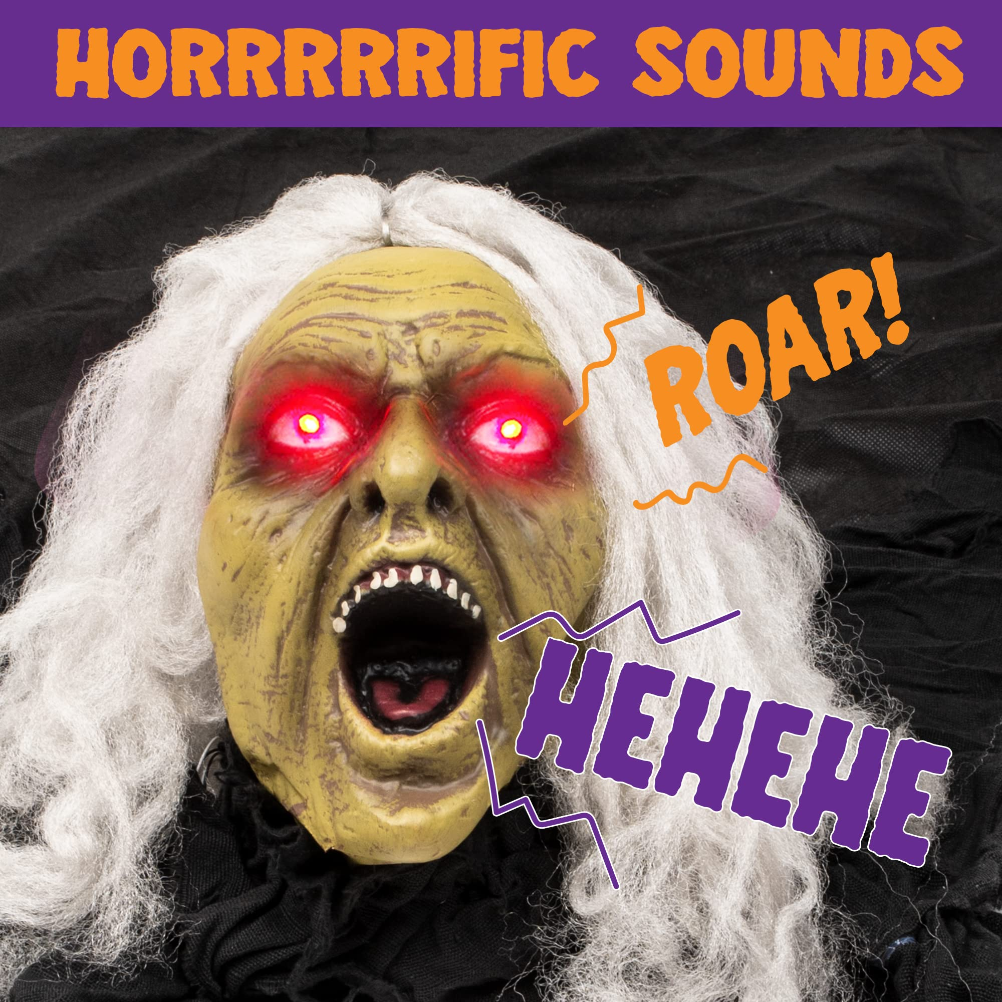 Halloween Light Up Witch Ground Breaker Decor - Image 4