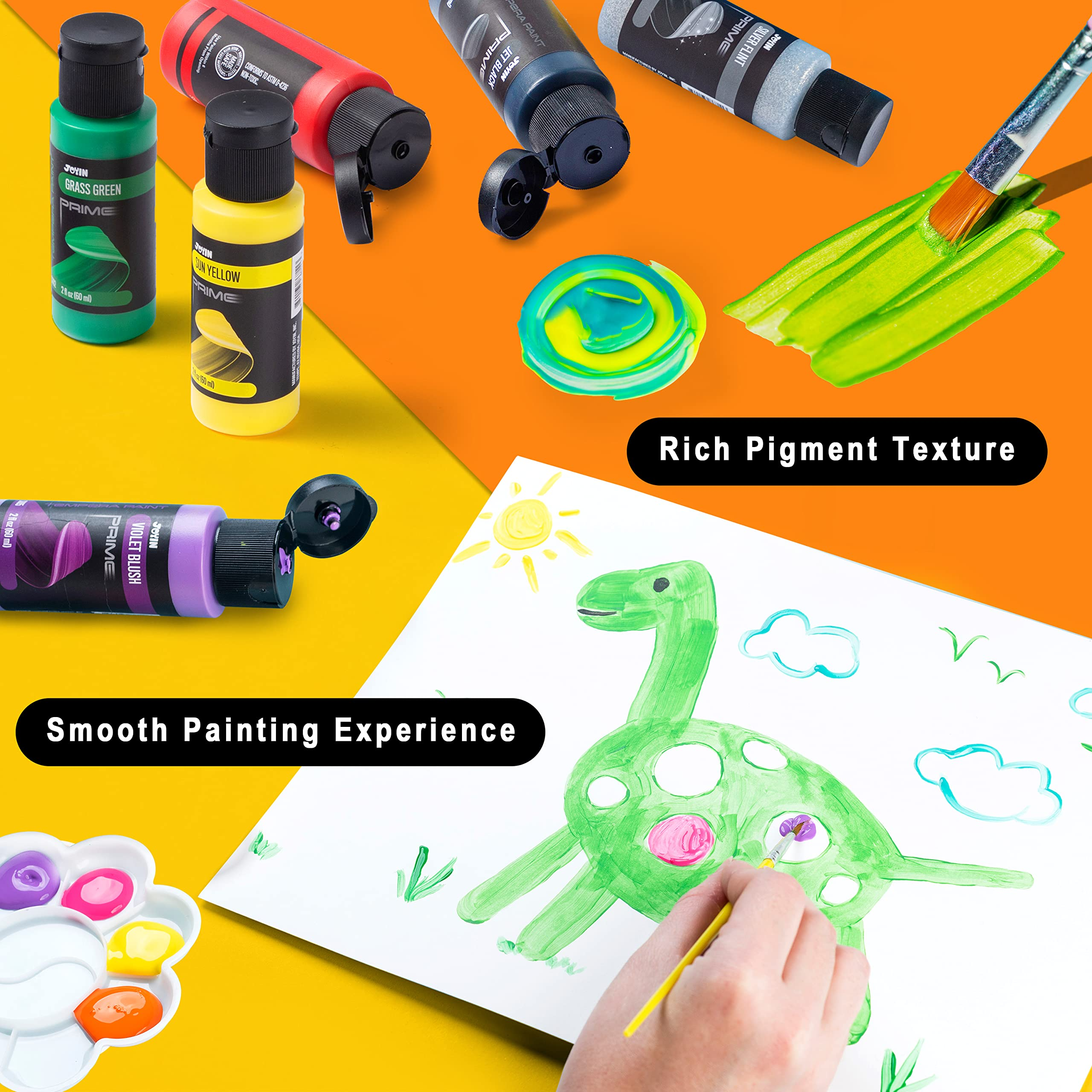 Washable Kids Tempera Paint Set, 12 Pcs - Image 4