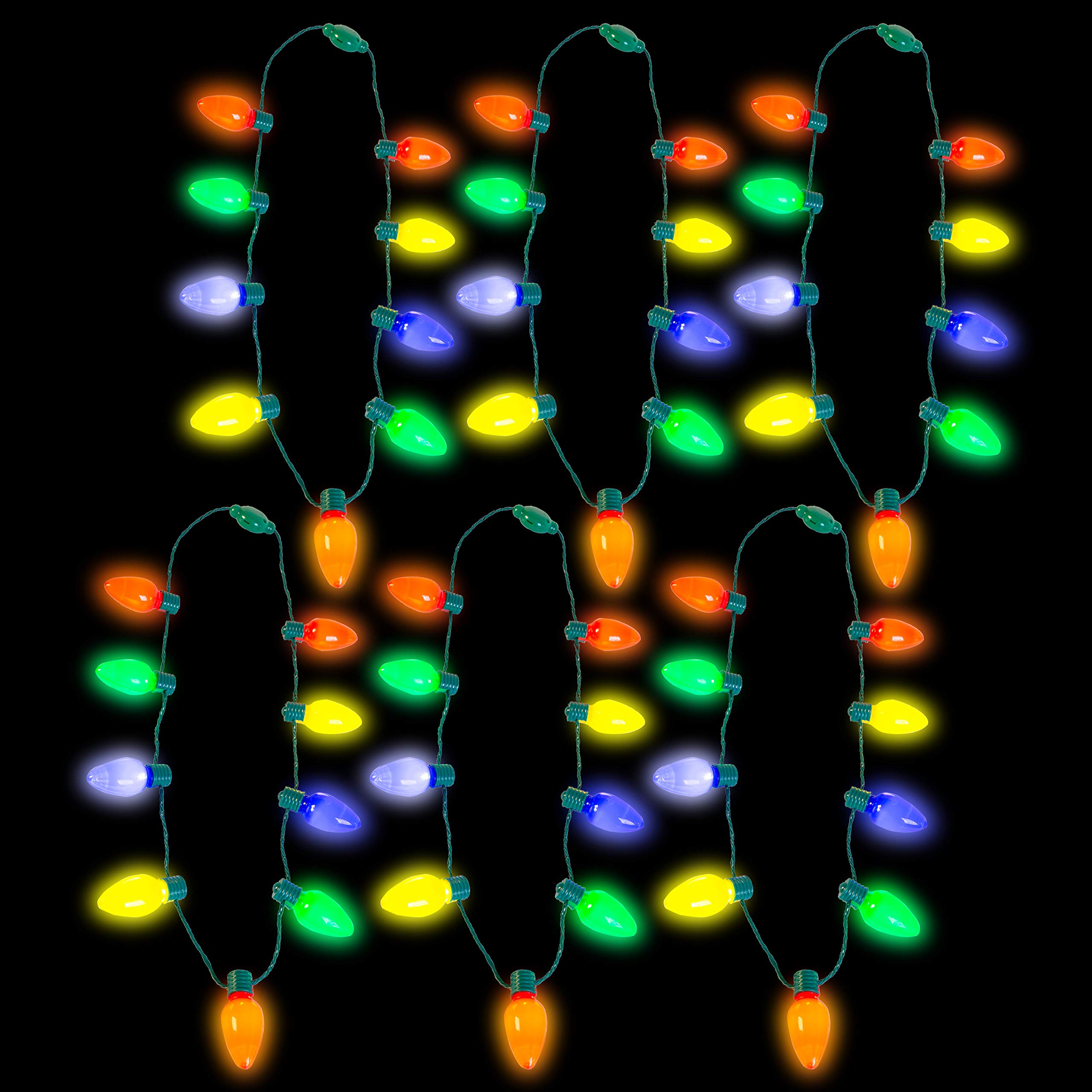 Christmas Led Light Up Bulb Necklace, 3 Pack - Image 4