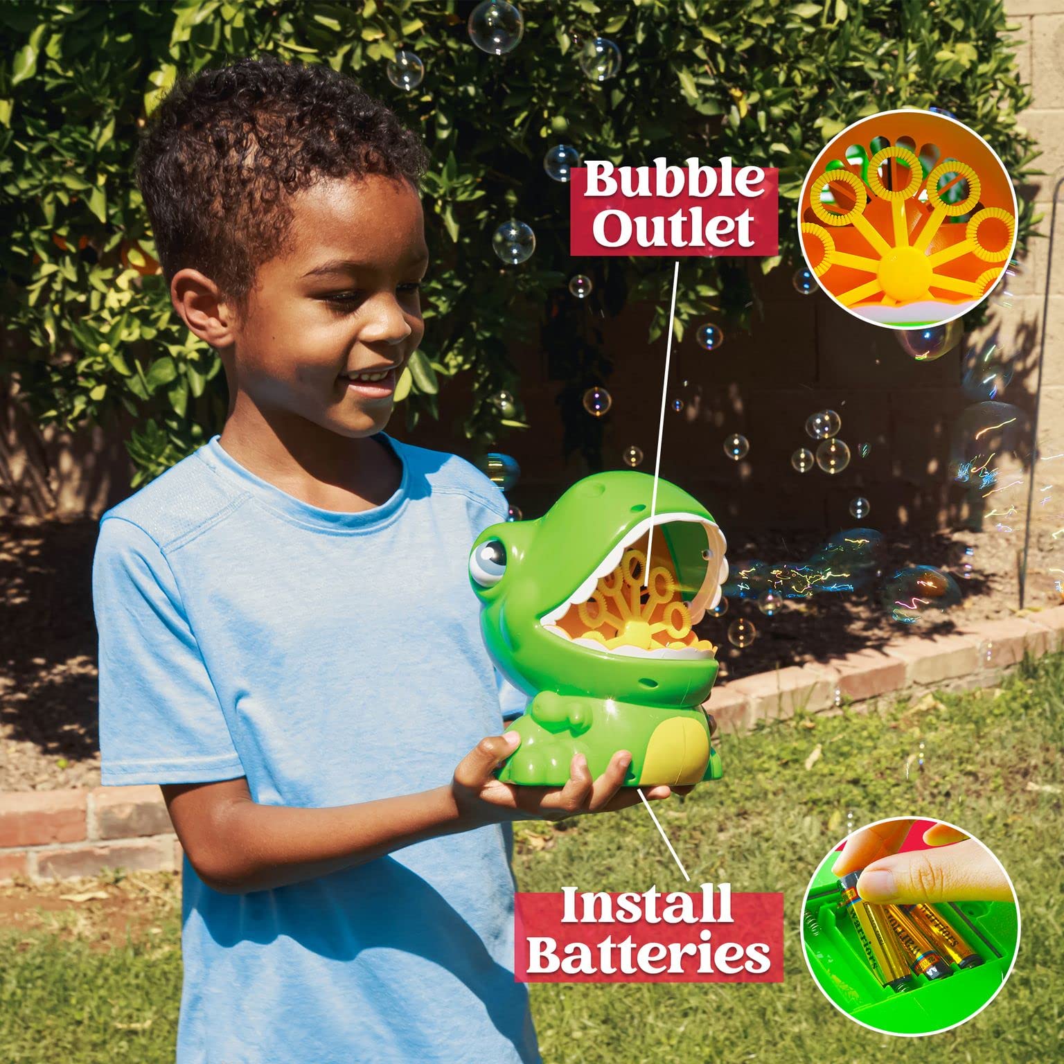 SLOOSH - Green Dinosaur Bubble Machine - Image 3