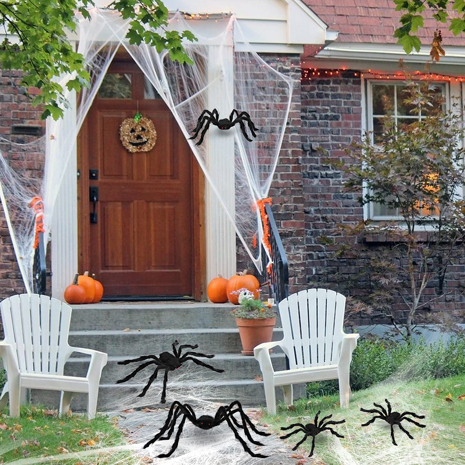 Halloween Realistic Hairy Spiders, 5 Pack - Image 5