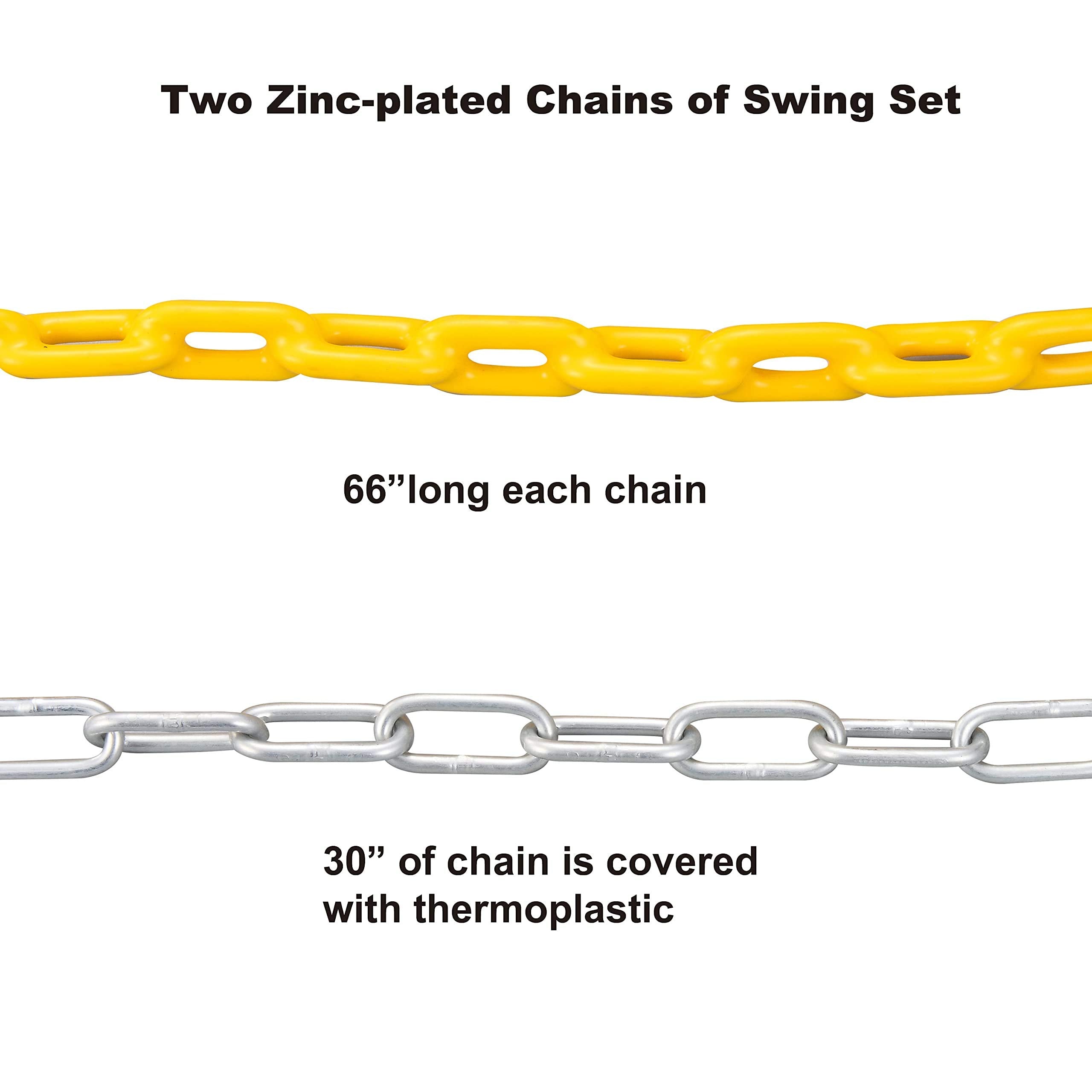 TURFEE - Green Swing Seats with 66in Chain, 2 Pack - Image 5