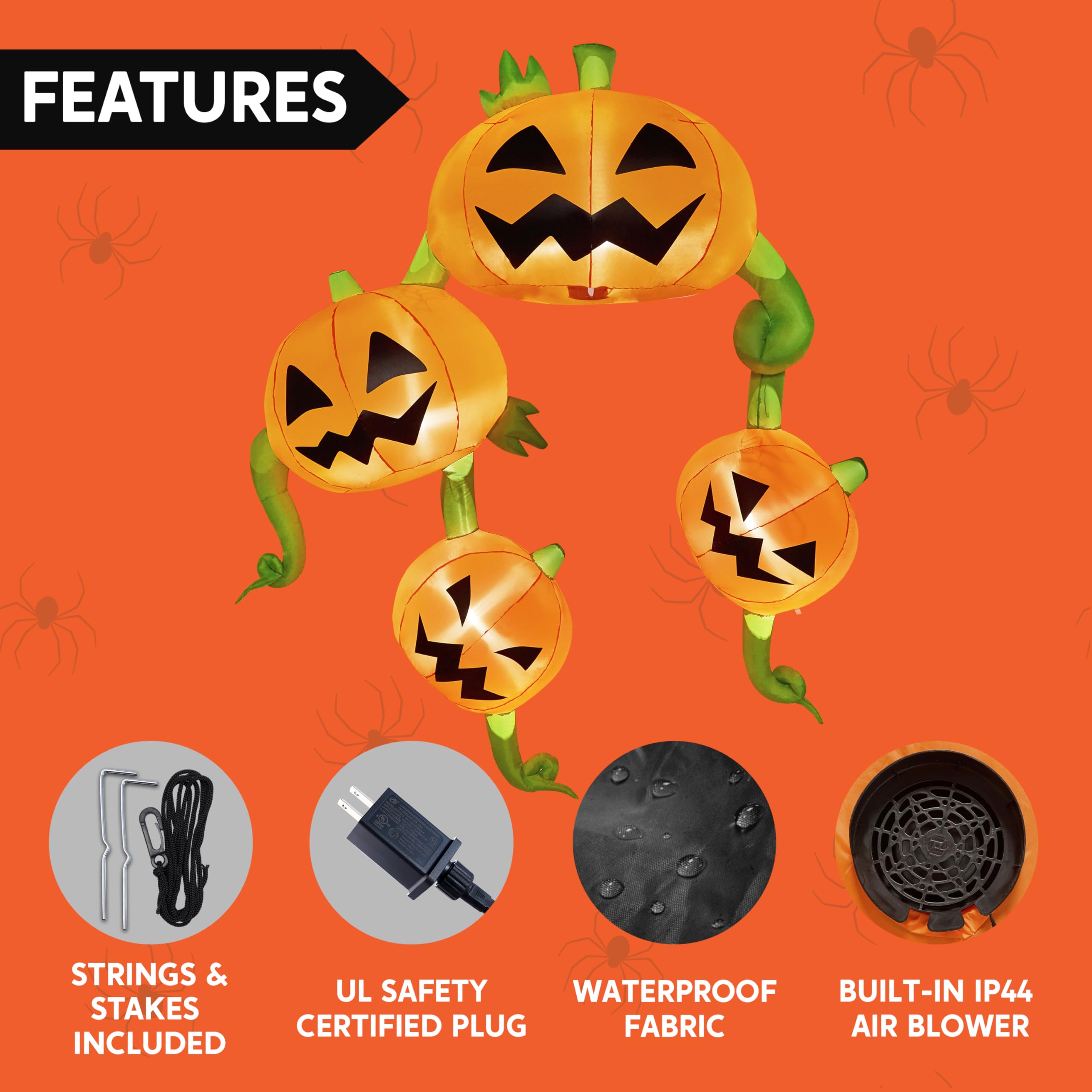 Joiedomi 10 FT Hanging Pumpkins - Let Halloween Hang From Your Roof - Image 5