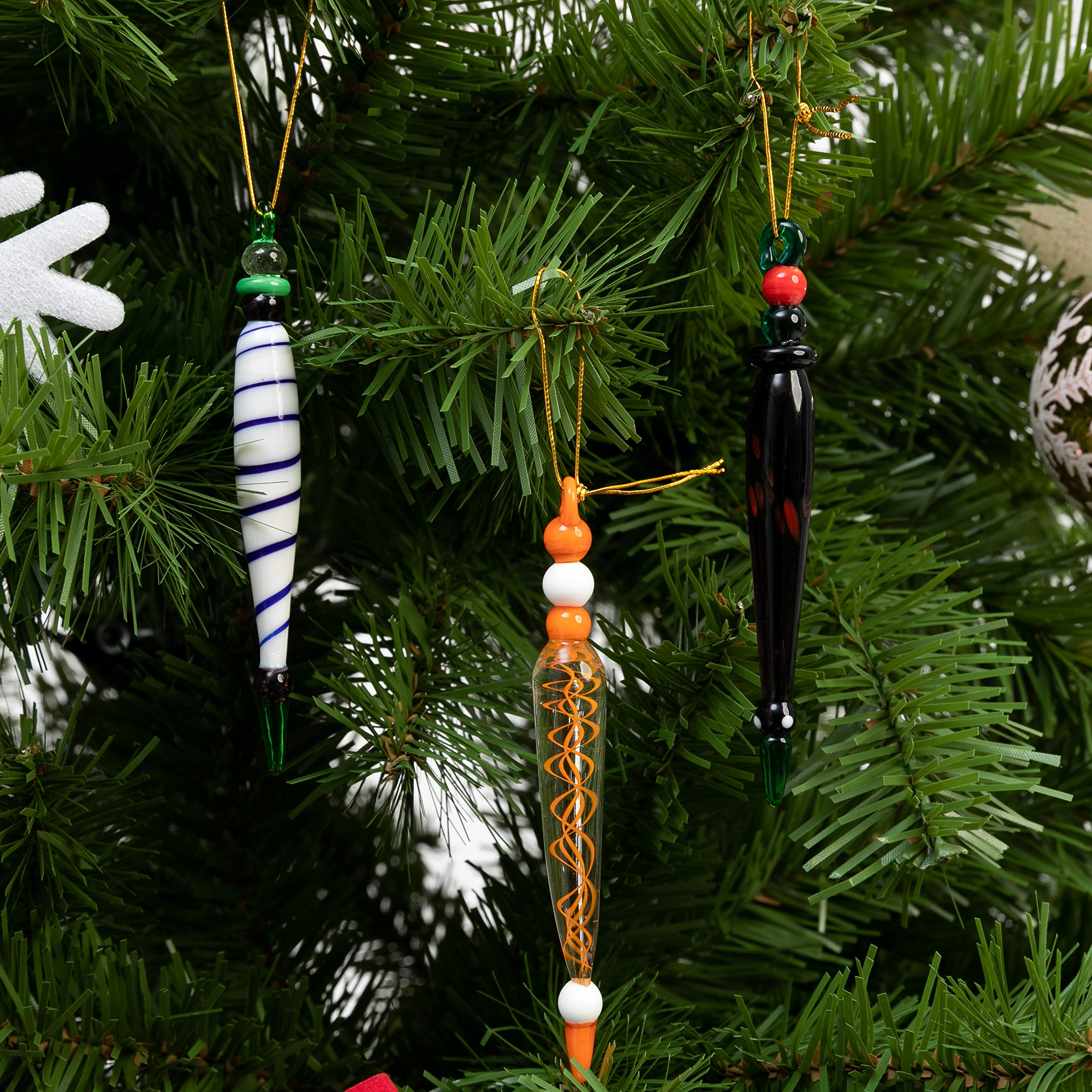 Glass Icicle Ornaments, 12 Pcs - Image 5