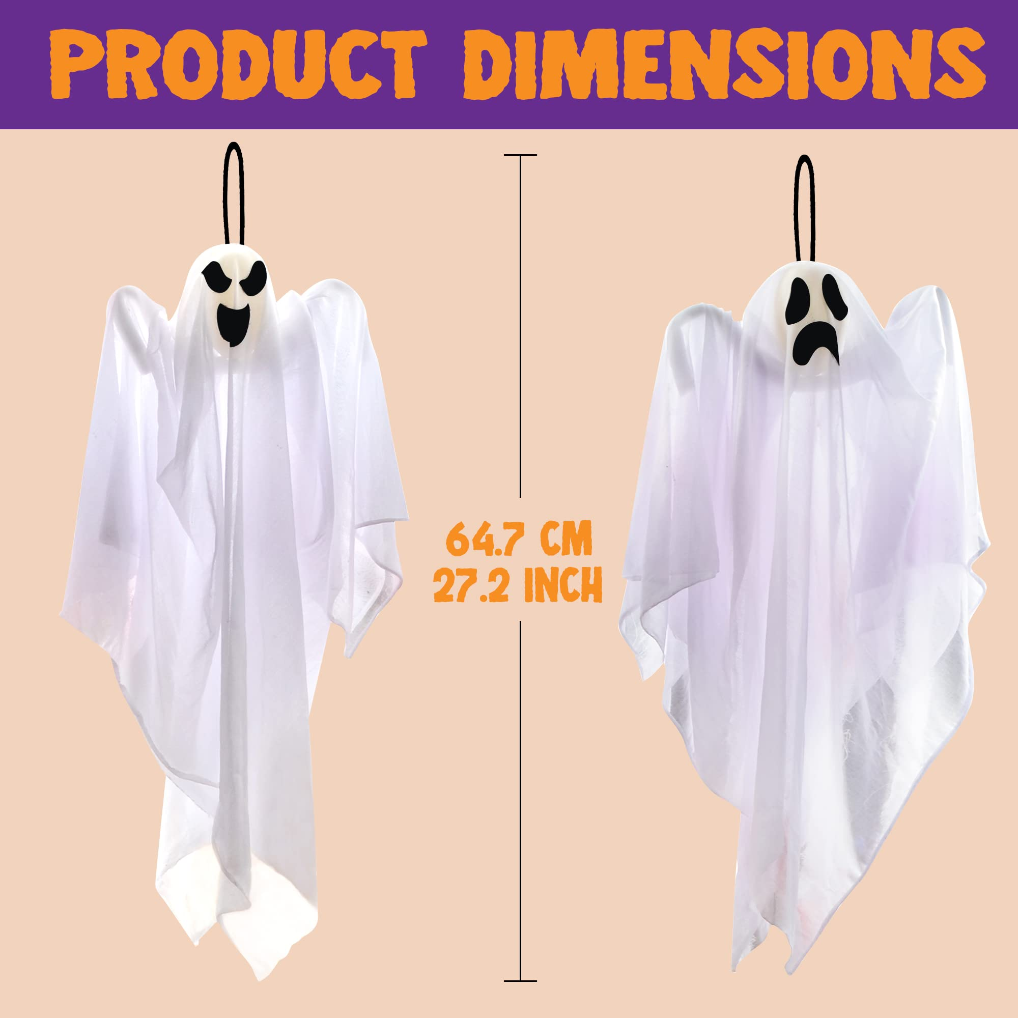25.5in Hanging Ghosts, 3 Pack - Image 7