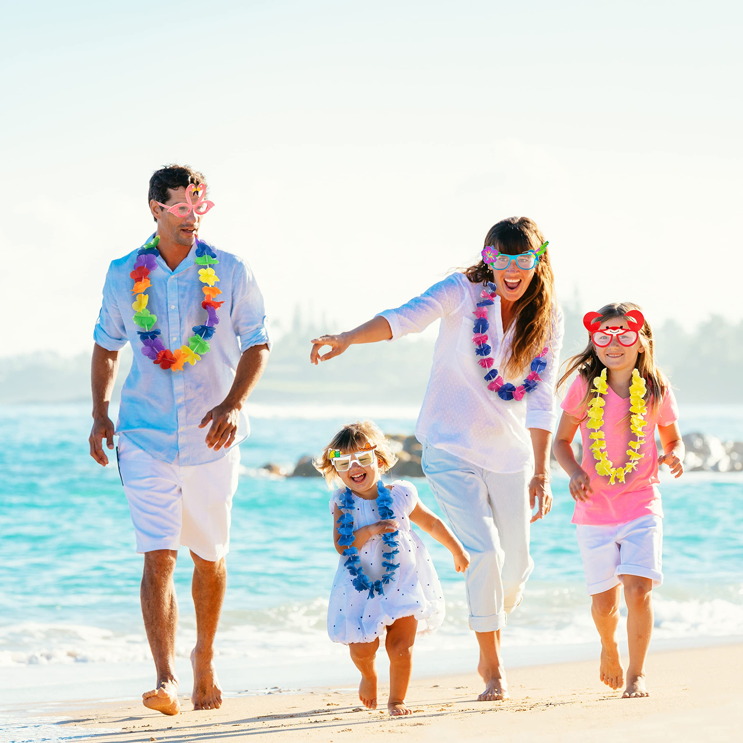 Luau Leis with Eye Glasses, 24 pcs - Image 6