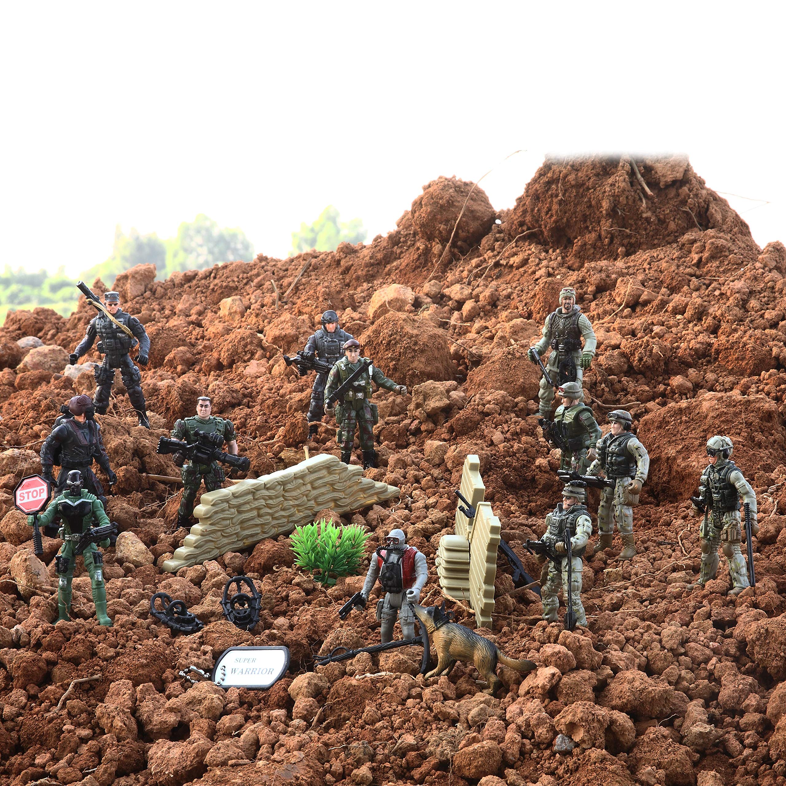 Military Toy Soldiers Playset, 16 Pcs - Image 5