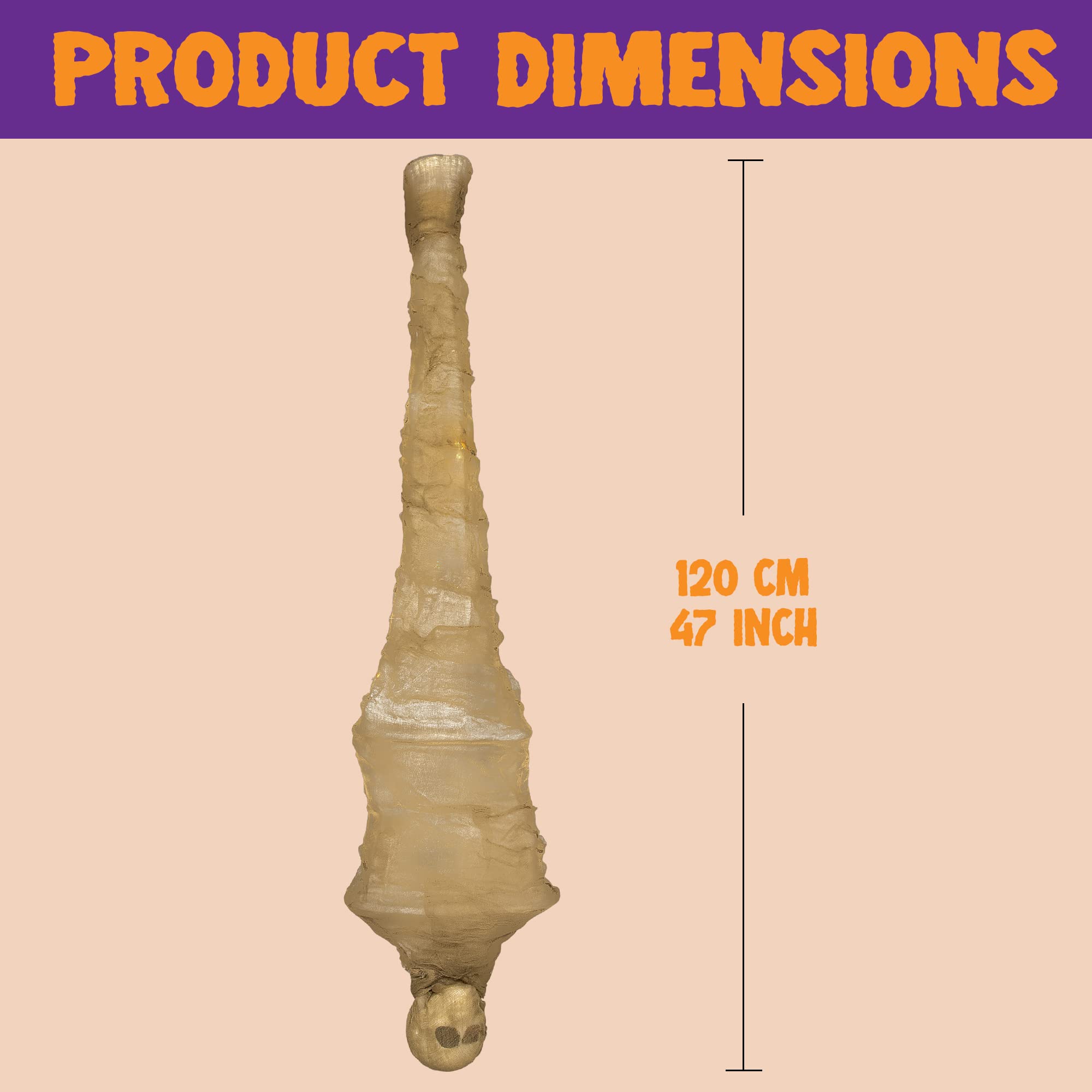 47in Light Up Hanging Cocoon Corpse - Image 5