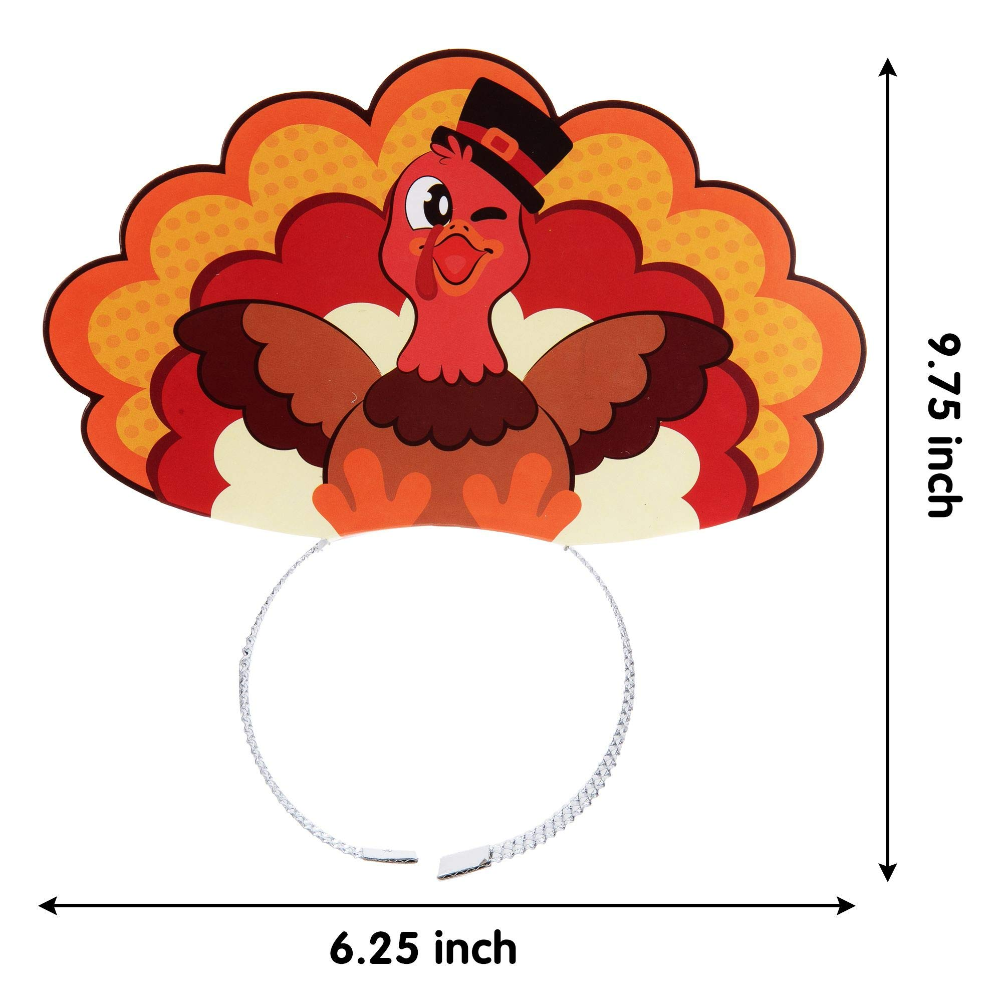 Thanksgiving Turkey Headband, 24 Piece - Image 6