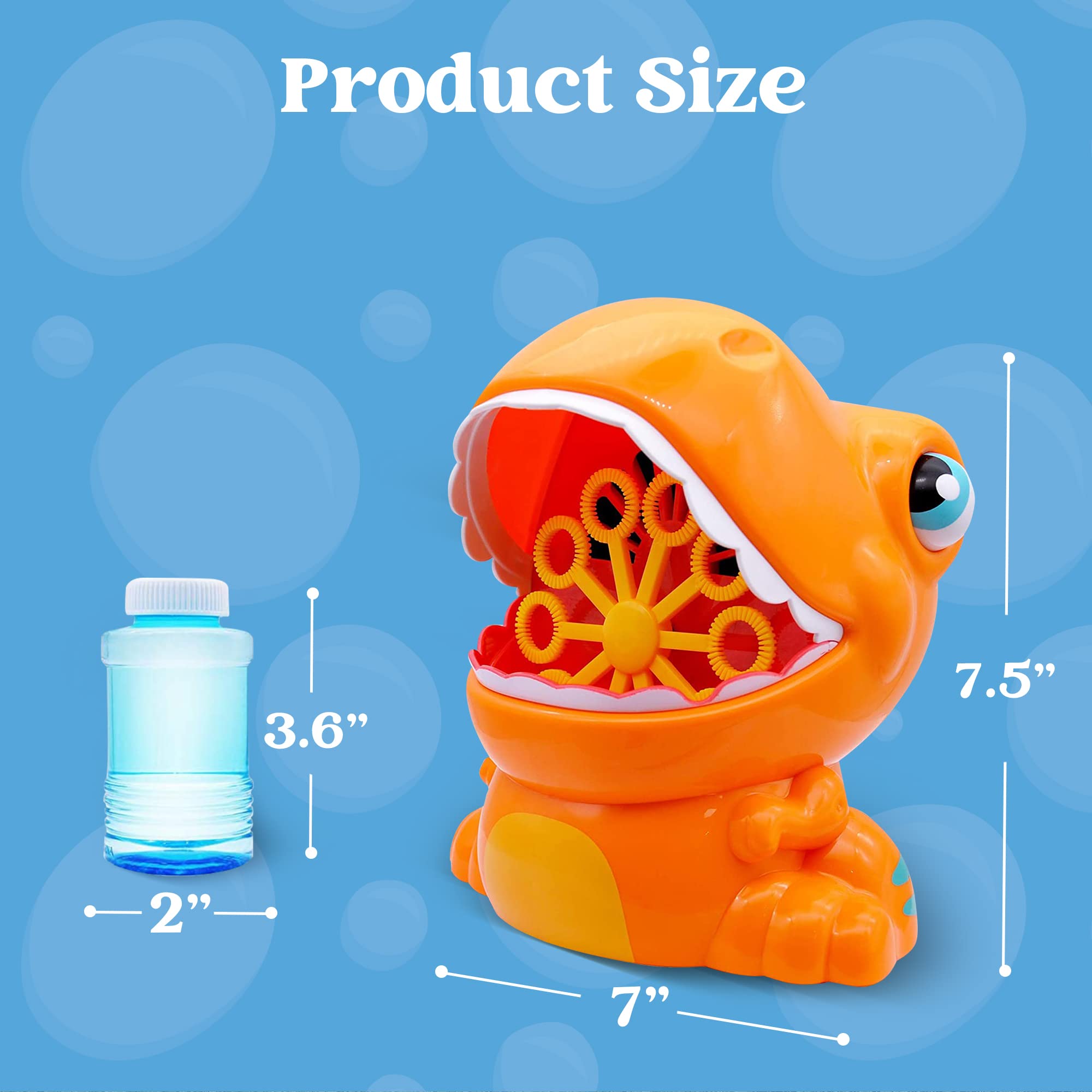 SLOOSH - Orange Dinosaur Bubble Machine - Image 5