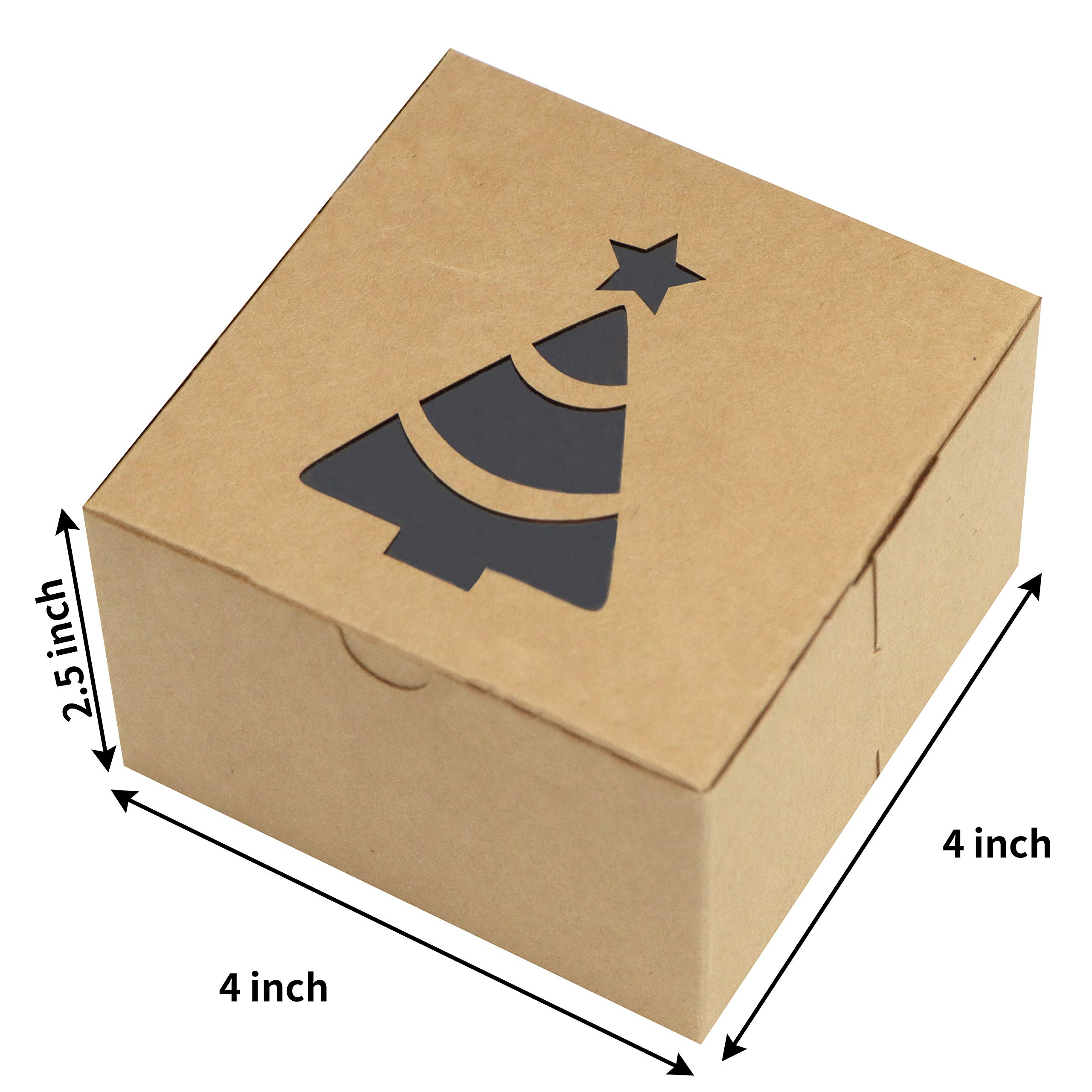 24 Kraft Cardboard Bakery Cookie Boxes - Image 6
