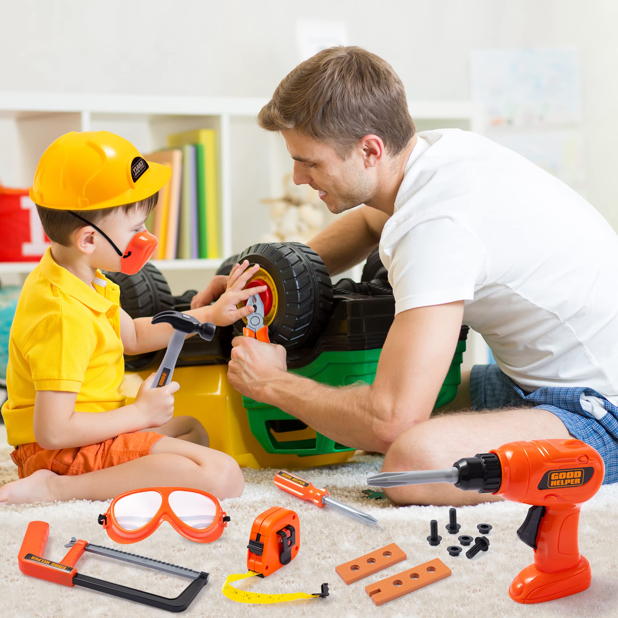 Construction Worker Play Tool Toys Set - Image 6