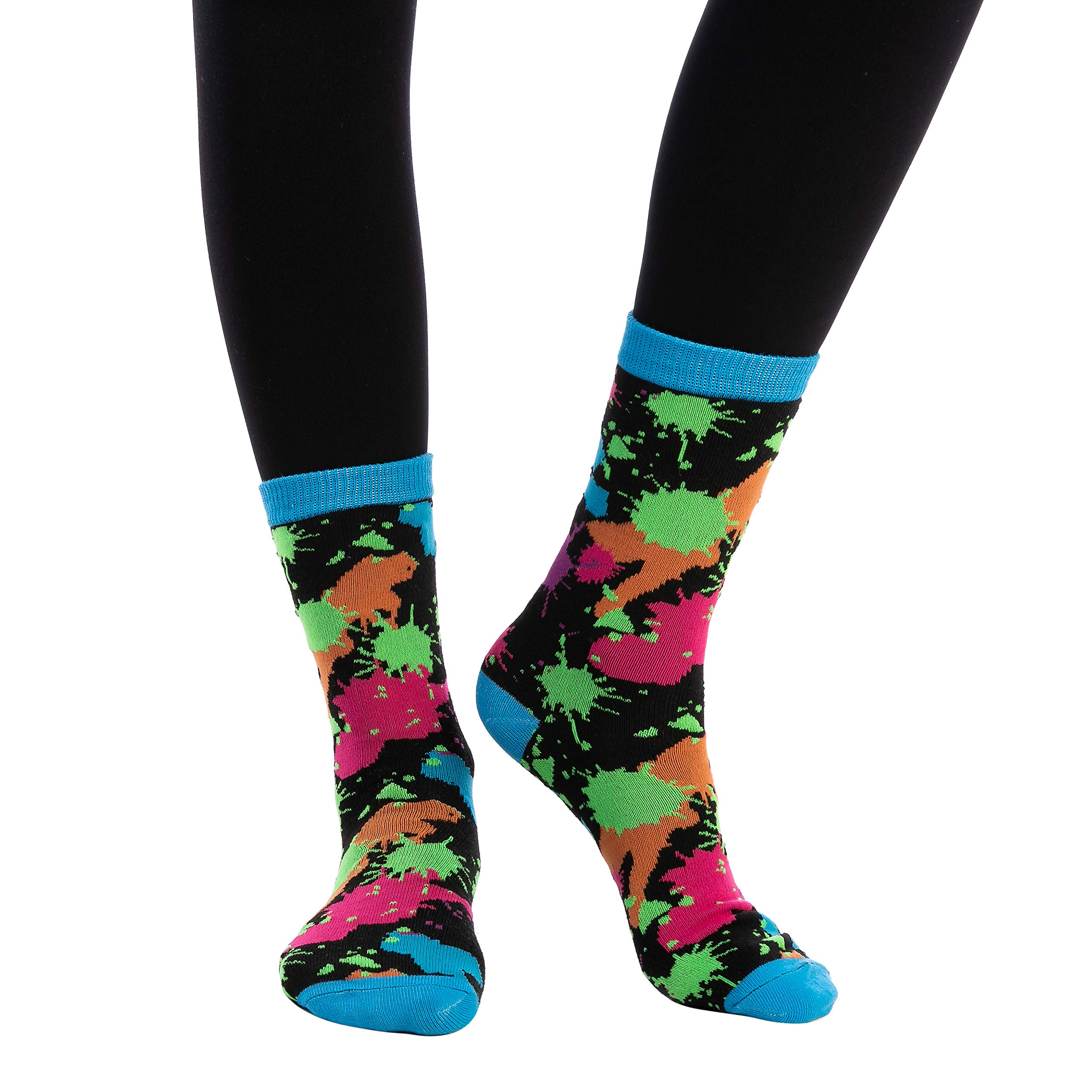 12 Pairs Paint Splash Patterned Crew Socks - Image 6