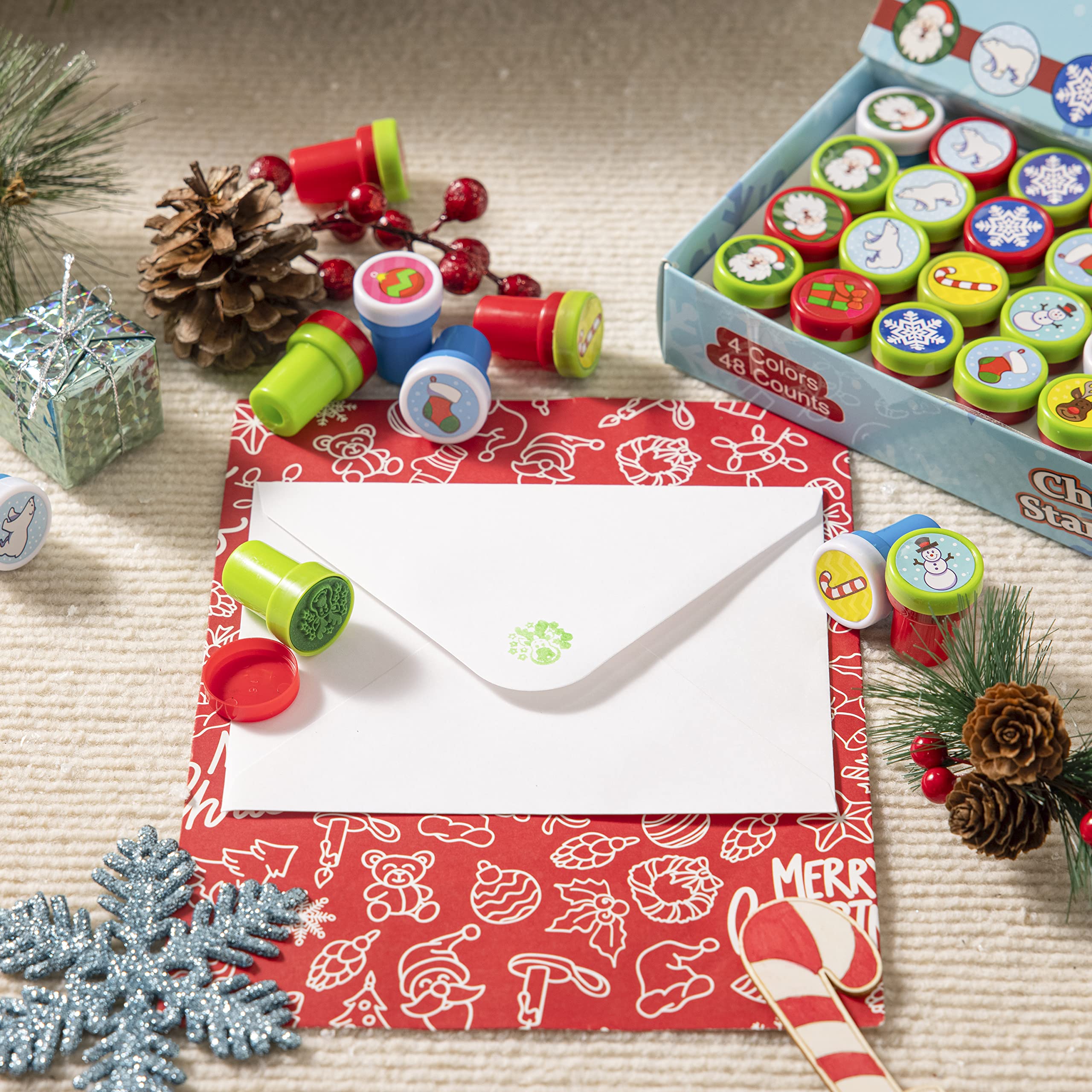 1.5in Christmas Stamps Assortment, 50 Pcs - Image 7