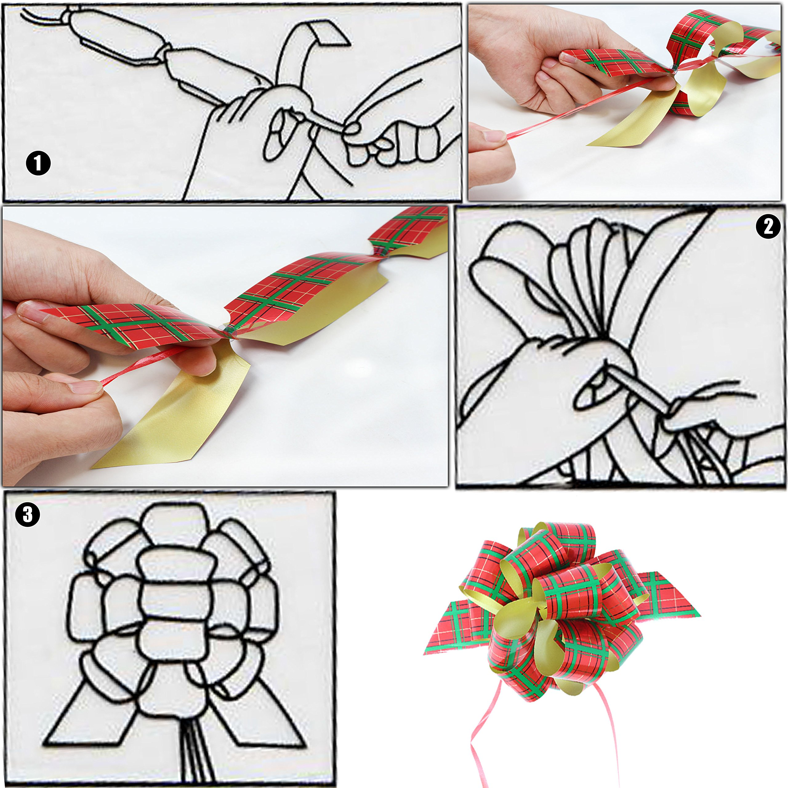 4.7in Bows for Christmas Gift Wrap, 24 Pcs - Image 6