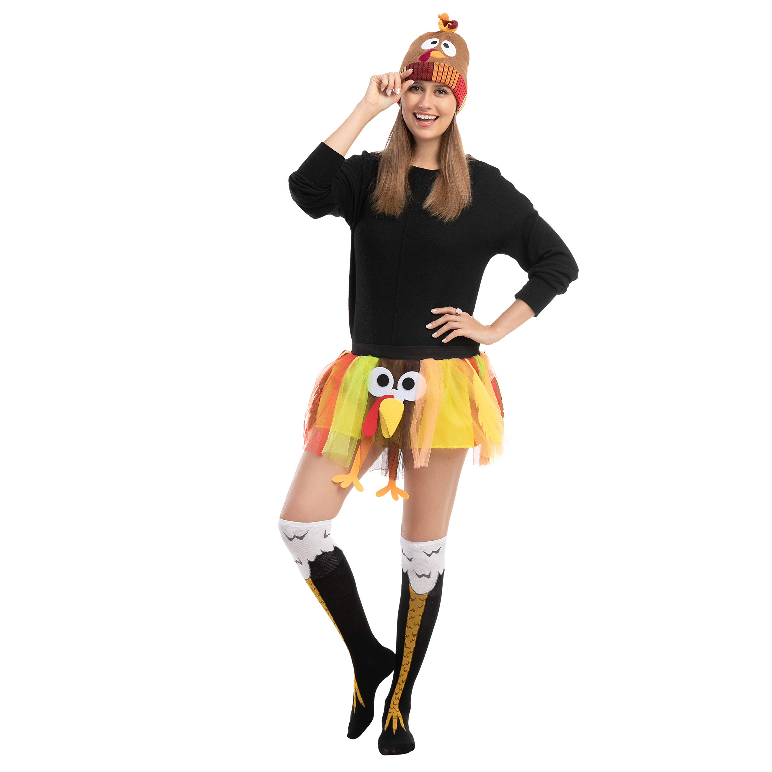 2 Piece Thanksgiving Pom Pom Beanie Hats - Image 6