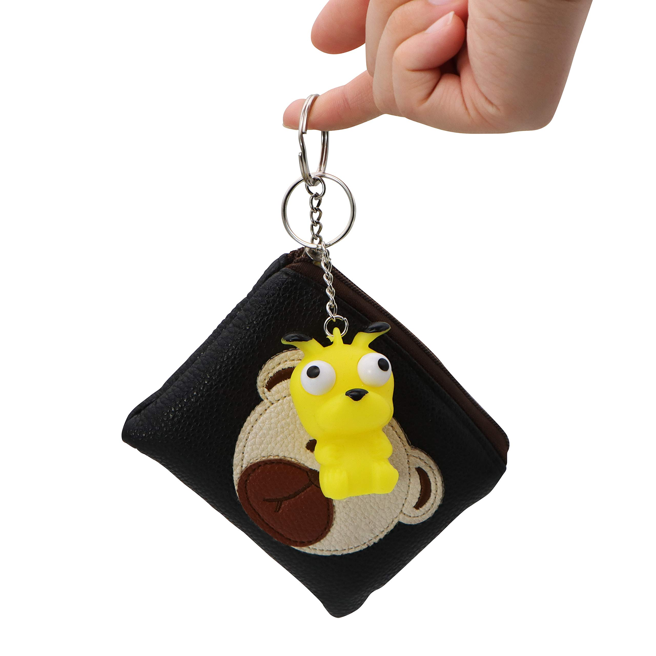 28Pcs Animal Keychains featuring Bulging Eyes with Kids Valentines Cards - Image 7