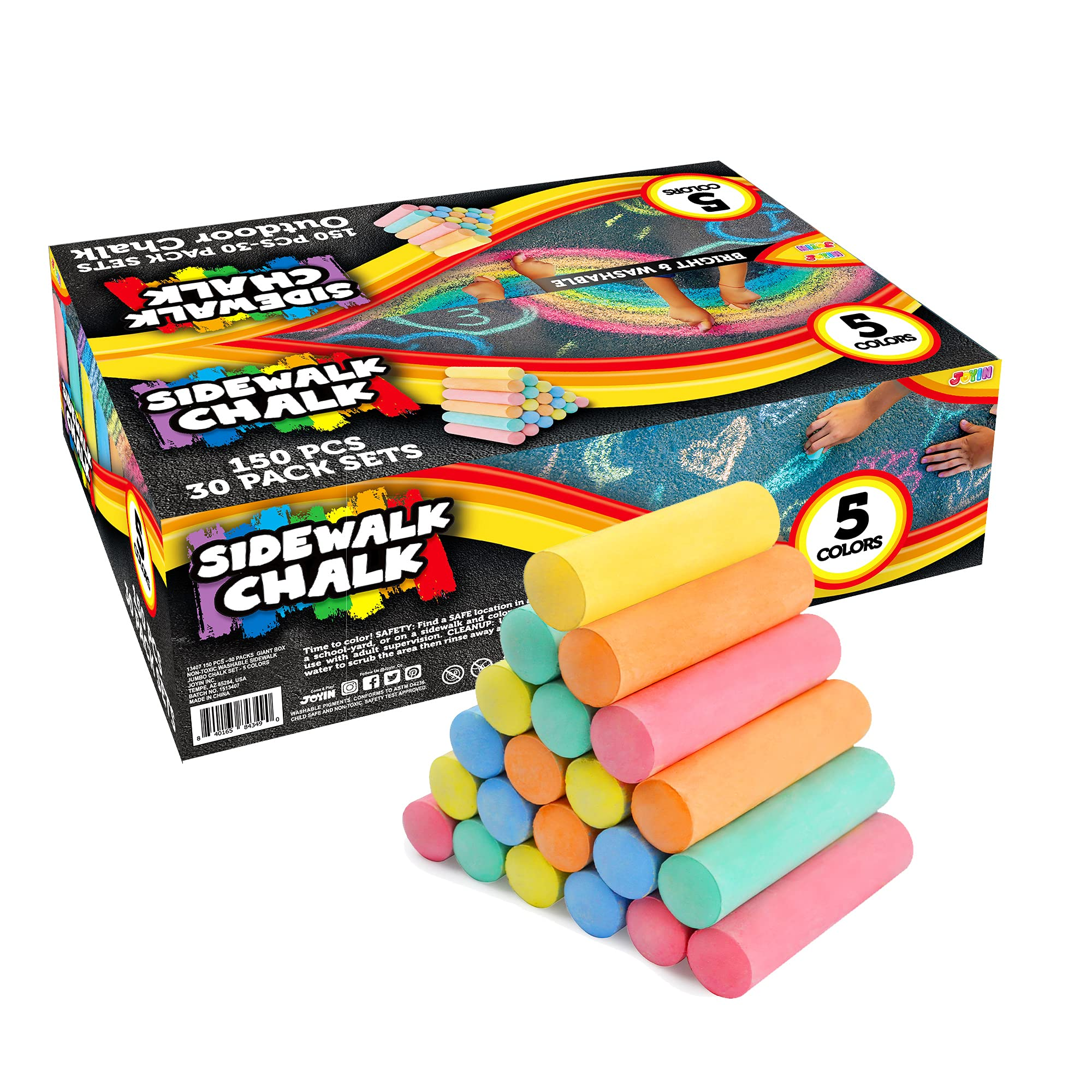 Sidewalk Chalk, 150 Pcs - Image 6