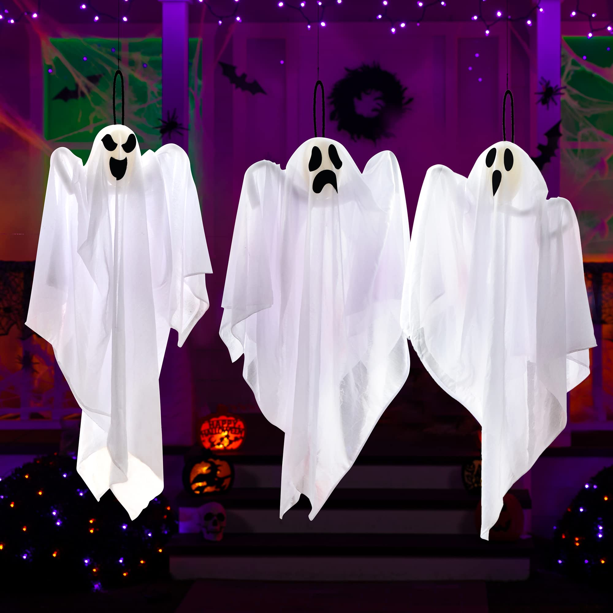 25.5in Hanging Ghosts, 3 Pack