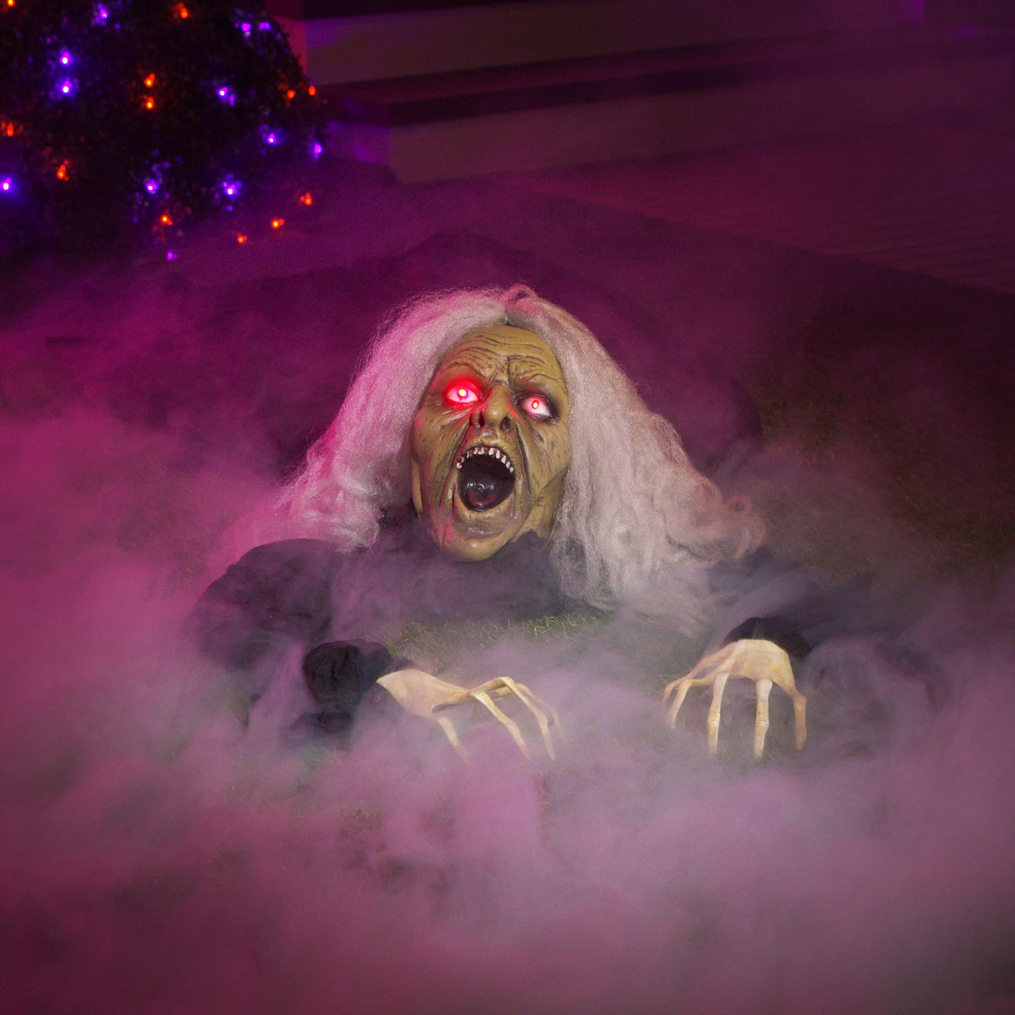 Halloween Light Up Witch Ground Breaker Decor - Image 7