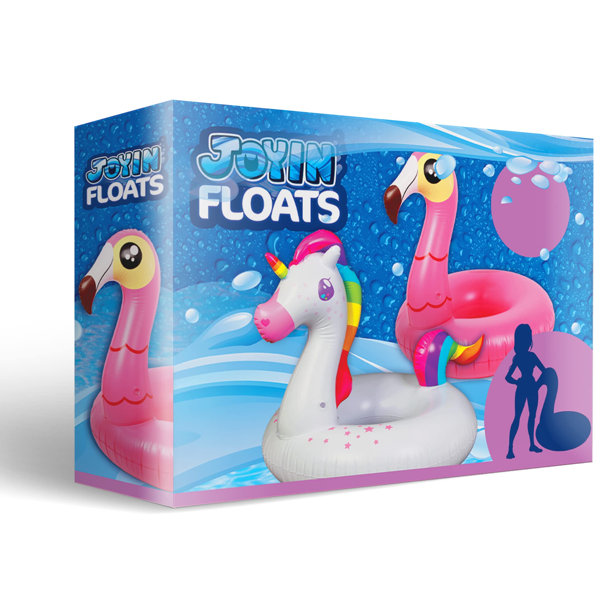 Sloosh - 39in Unicorn And Flamingo Pool Float Bundle, 2 Pcs - Image 7