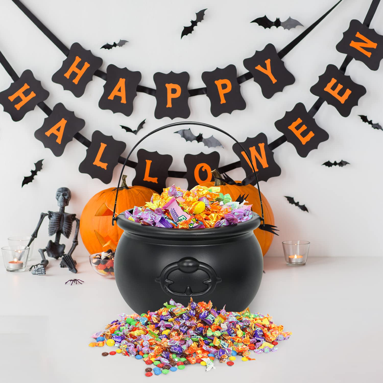 Large Halloween Black Cauldron - Image 4