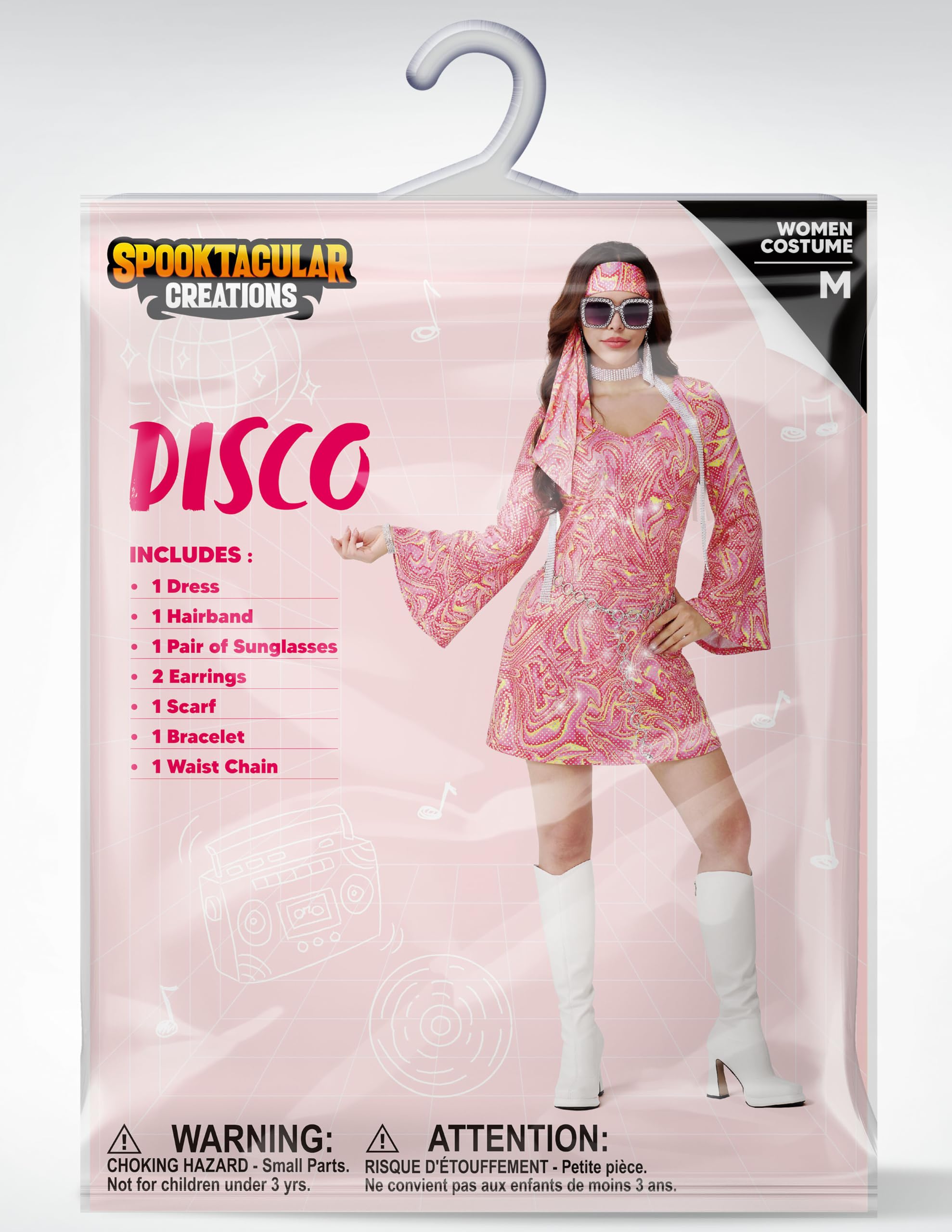 JOYIN 70s Disco Outfit for Women - Halloween Dress & Accessories Set - Image 8