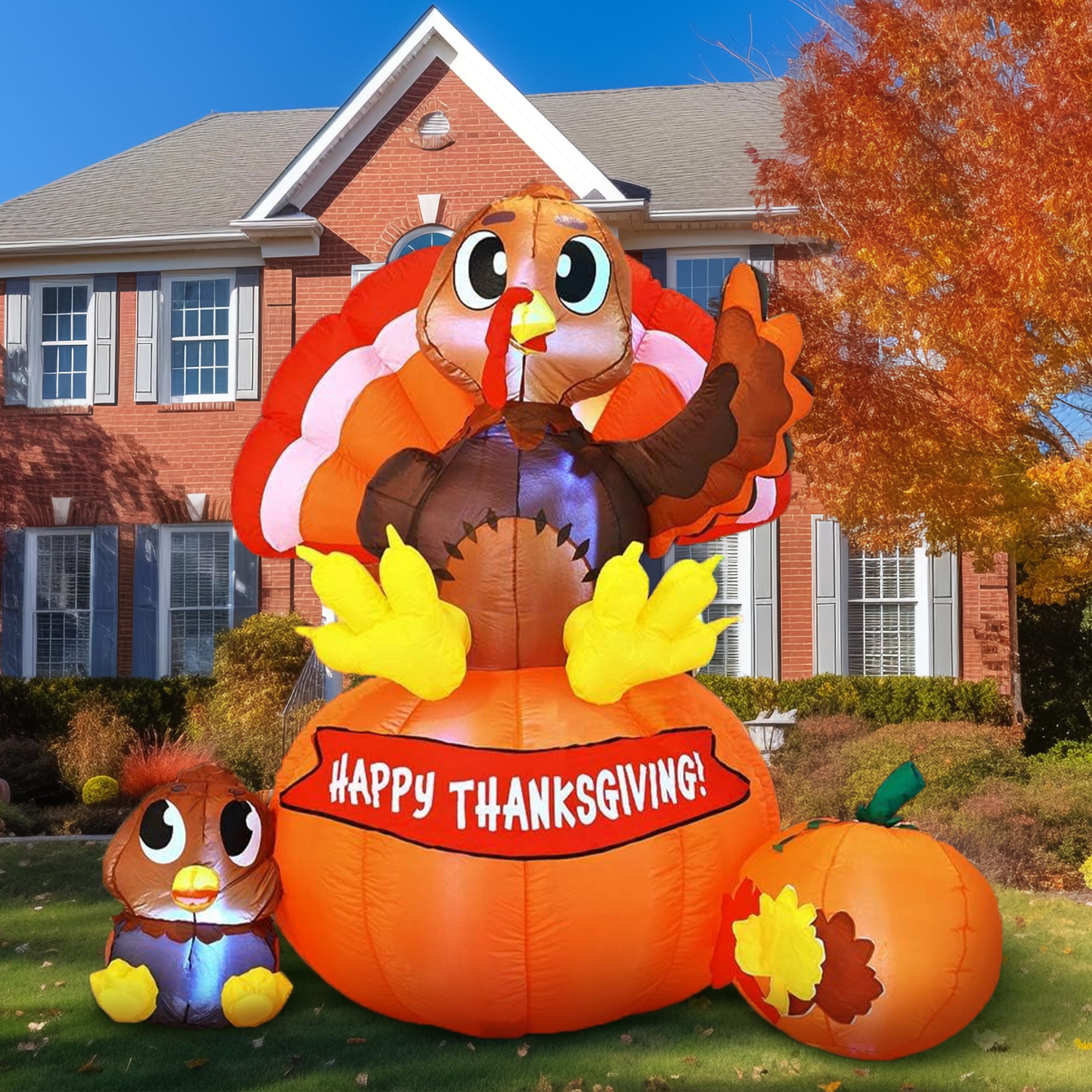 JOYIN Turkey on Pumpkin - A Thanksgiving Duo That Glows - Image 8